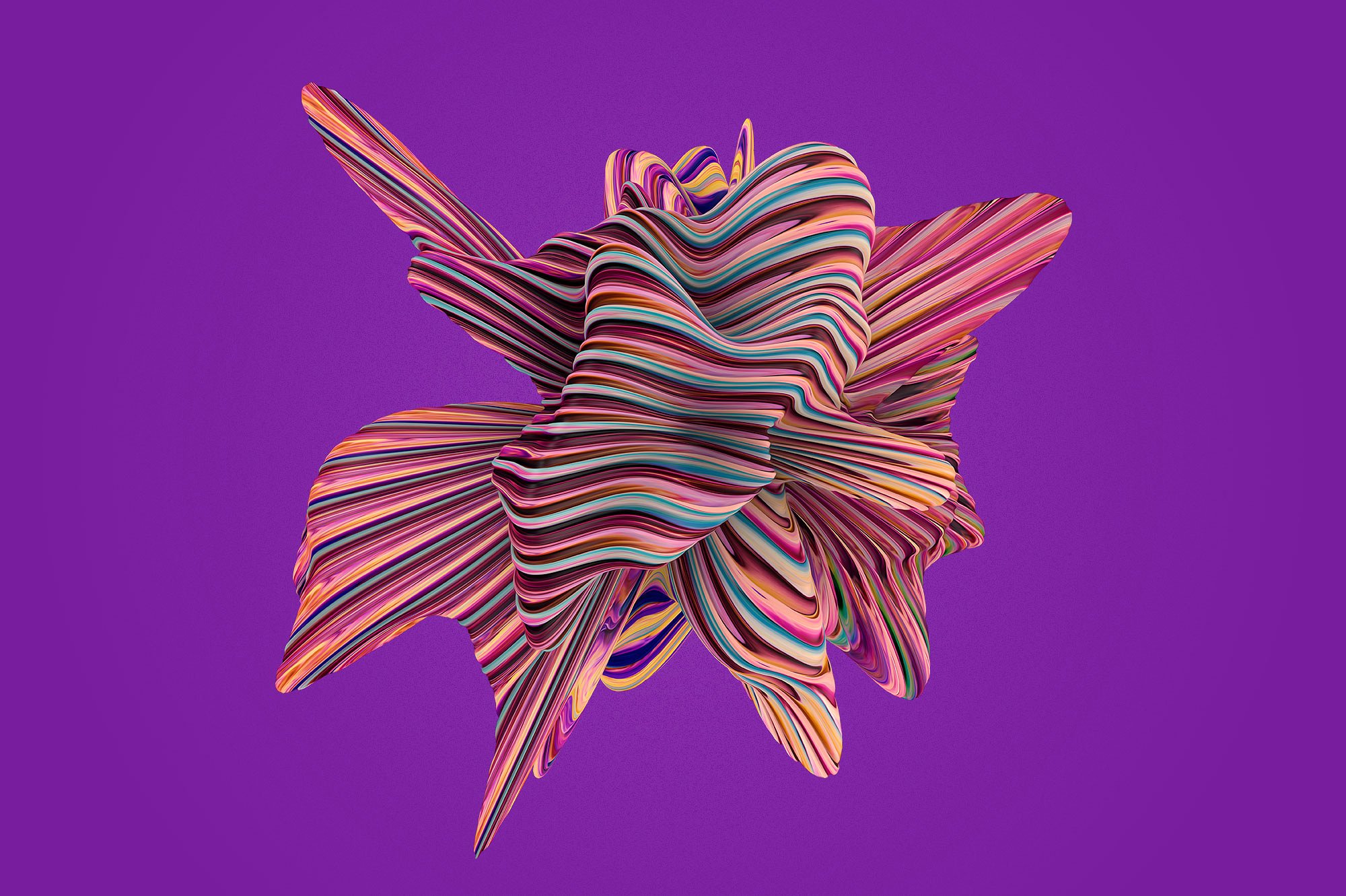 创意抽象纹理系列：抽象爆破破裂动感的3D形状背景纹理抽象纹理Ps笔刷  Morph: Bursting 3D Shapes插图6