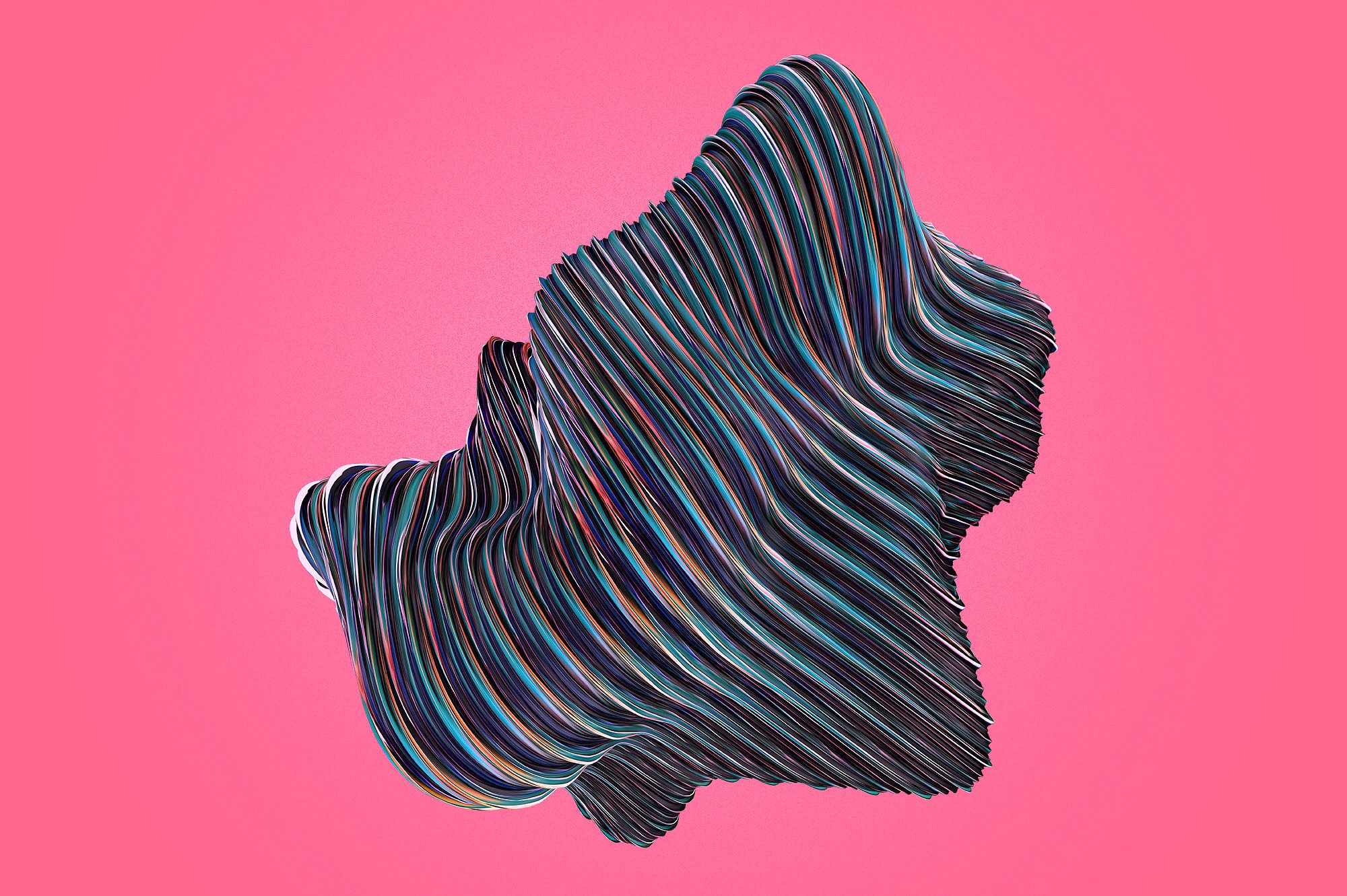 创意抽象纹理系列：抽象爆破破裂动感的3D形状背景纹理抽象纹理Ps笔刷  Morph: Bursting 3D Shapes插图9
