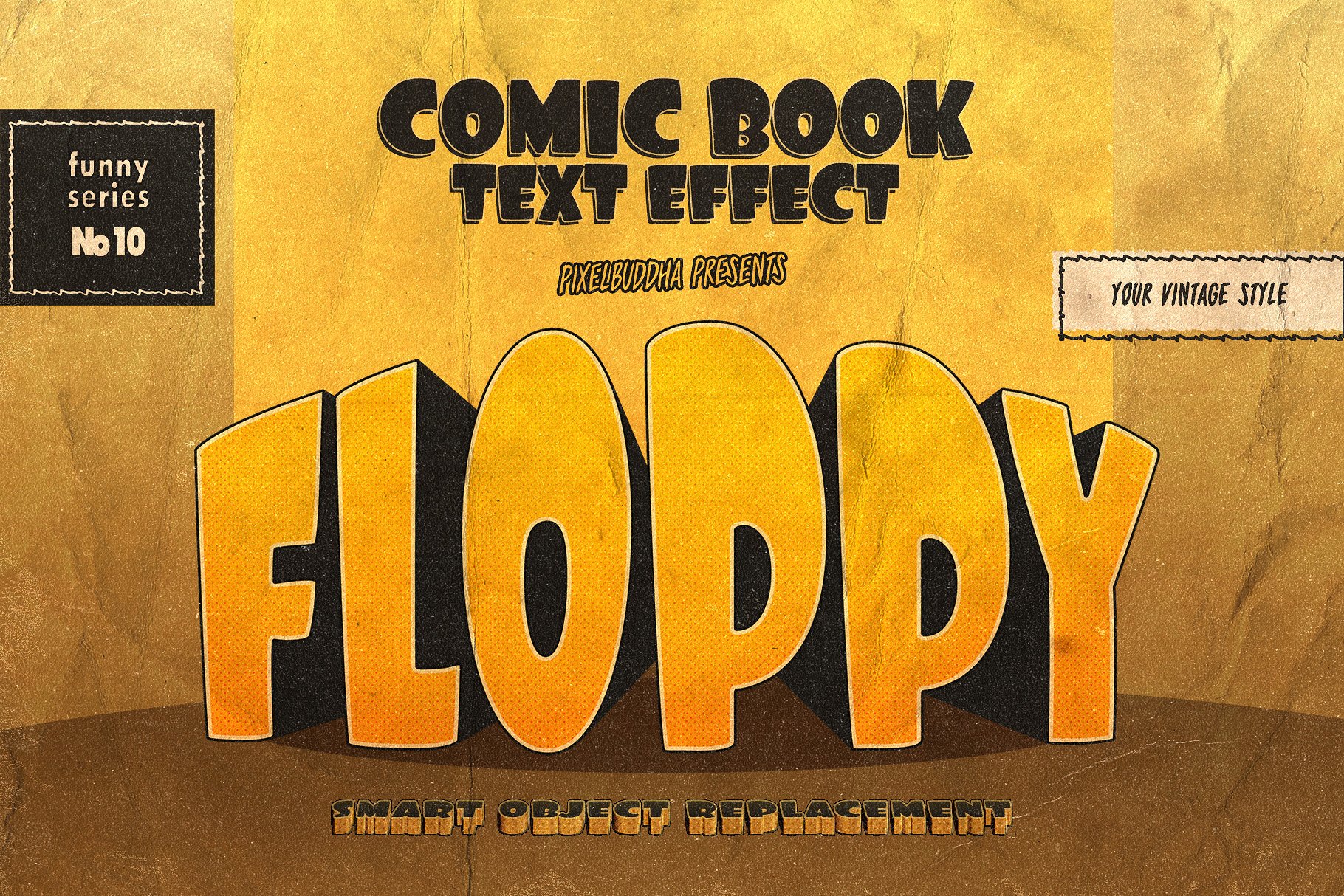 复古的手绘3D立体文字效果图层样式 Vintage Comics Text Effects插图10