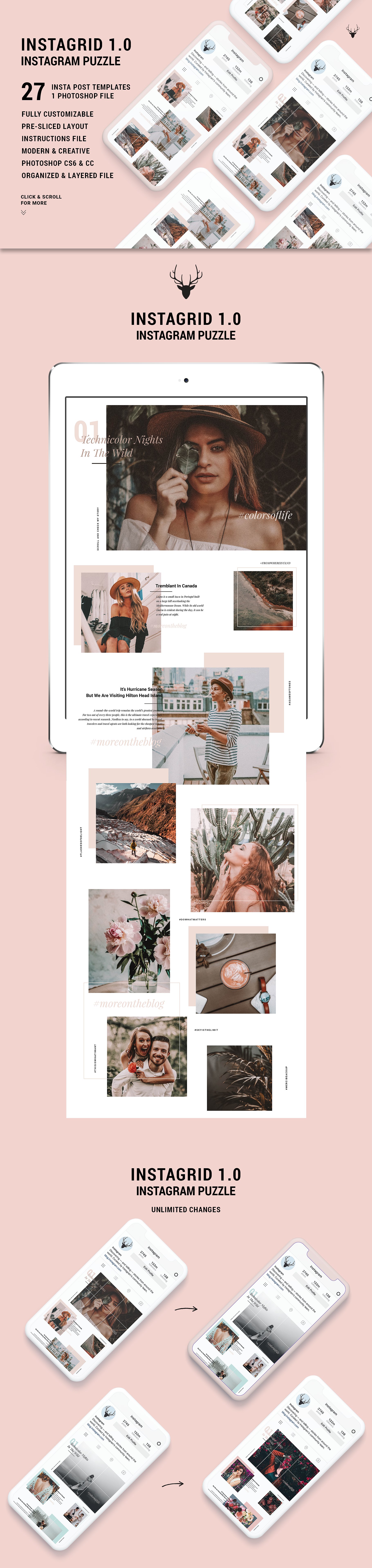 9.6G 现代时尚圣诞节新年女性服装摄影海报Instagram模板集合 MegaBundle Items From 2018插图16