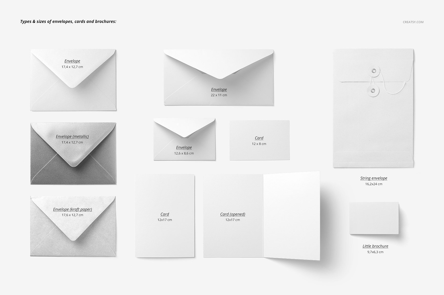 [9.9G] 超巨量的办公文具信封样机PSD智能贴图模板 Envelopes Mockup Set (+props)插图4