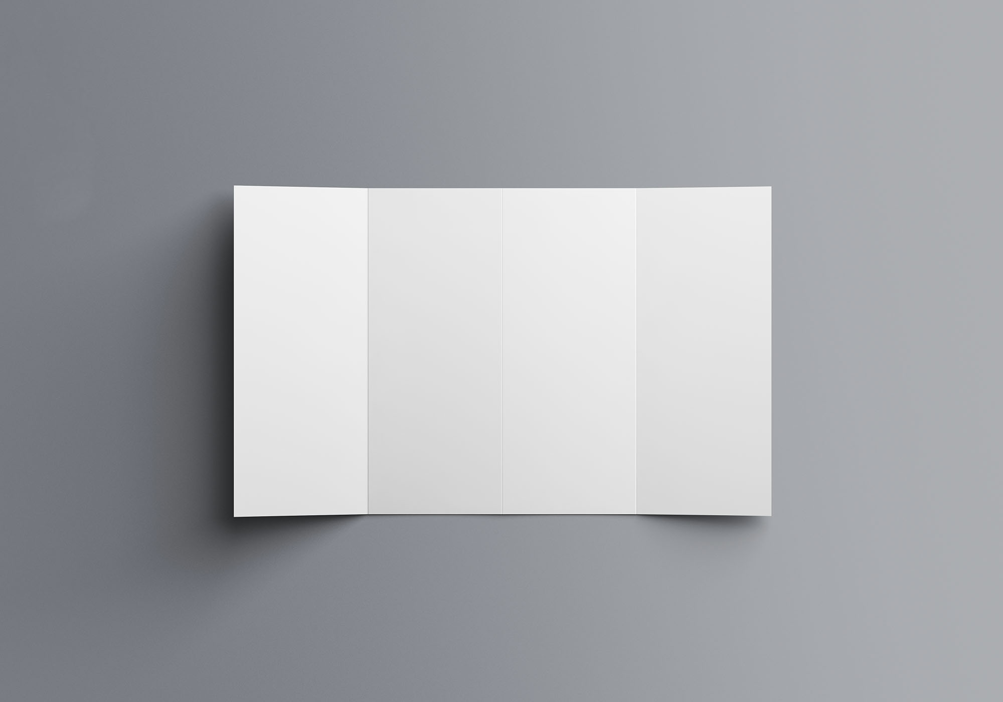7个不同角度的三折页小册子展示样机 3 Different Angles Of Tri-Fold Brochure Display Prototype插图5