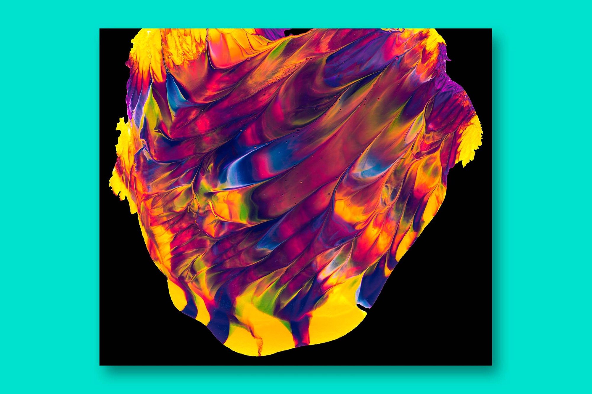 创意抽象纹理系列：抽象液态流体油漆丙烯酸刷子画工具包 Abstract Paint Bundle插图4