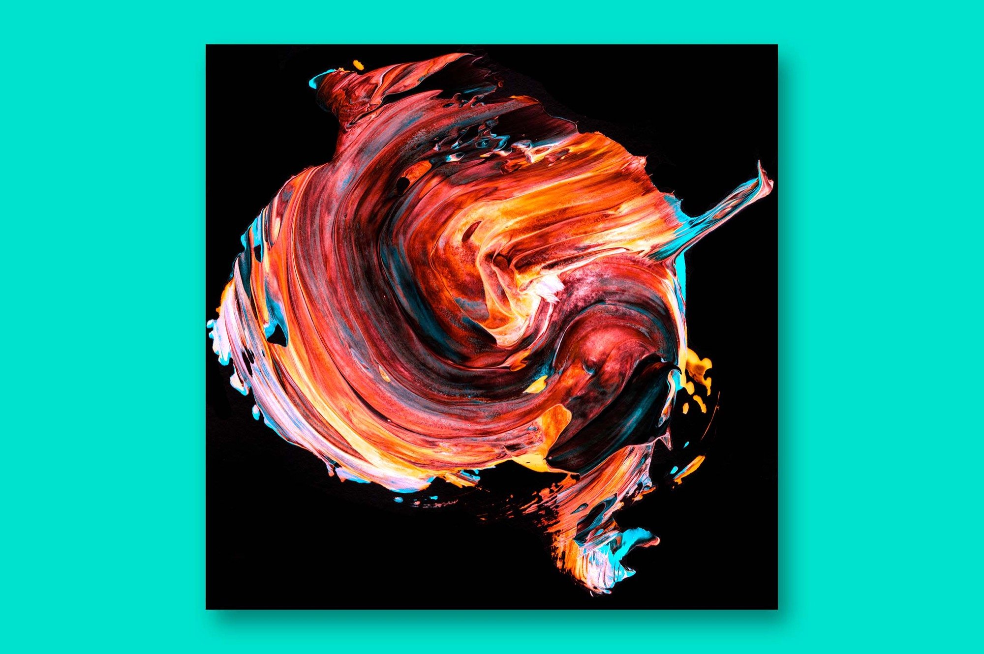 创意抽象纹理系列：抽象液态流体油漆丙烯酸刷子画工具包 Abstract Paint Bundle插图5