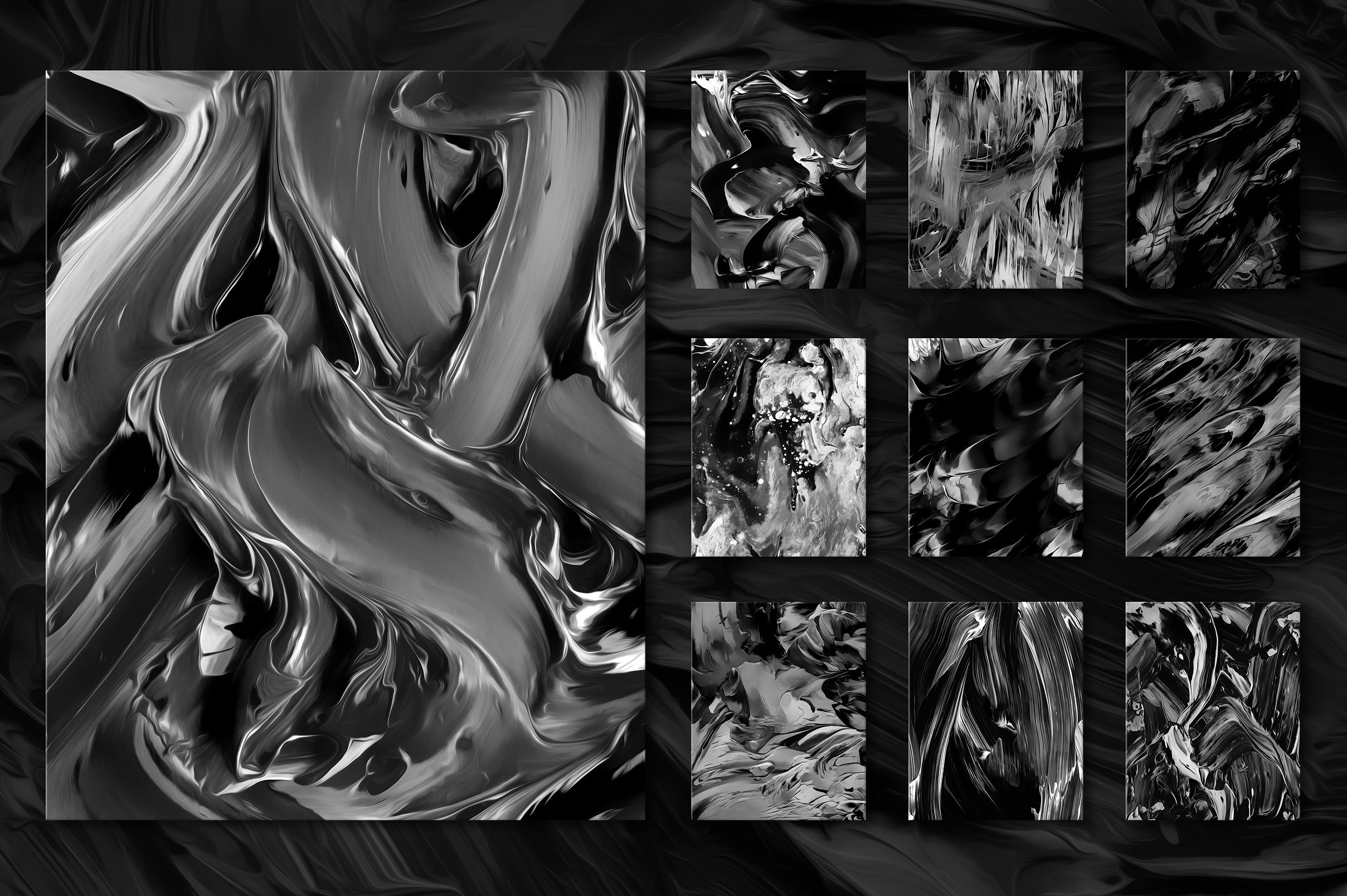 创意抽象纹理系列：抽象多彩充满活力的油漆大理石纹理 Flow Bundle-300 Fluid Paint Textures插图9