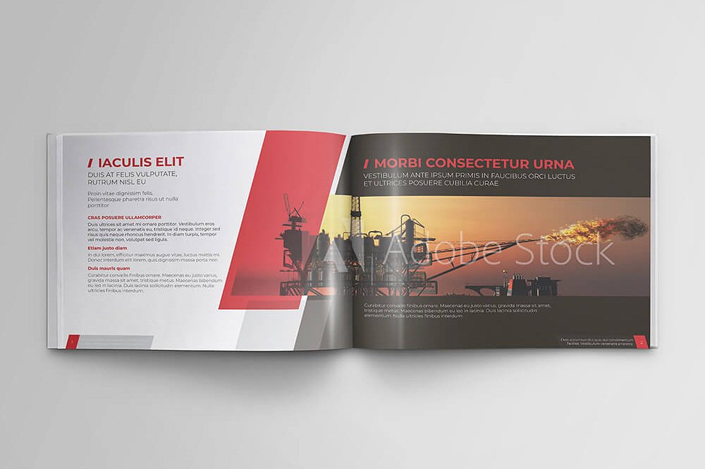 海上石油天然气公司宣传画册模板 Offshore Oil and Gas Booklet Design Template插图2