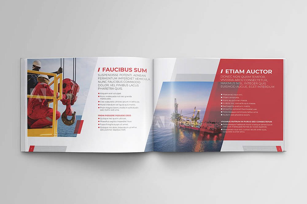 海上石油天然气公司宣传画册模板 Offshore Oil and Gas Booklet Design Template插图3