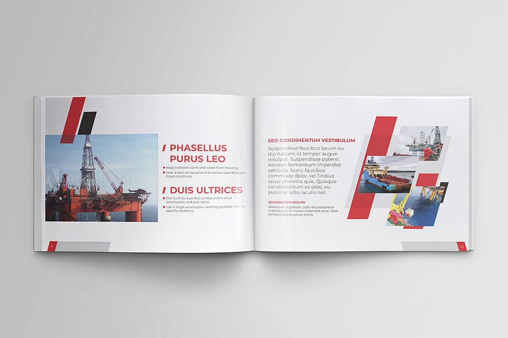 海上石油天然气公司宣传画册模板 Offshore Oil and Gas Booklet Design Template插图6