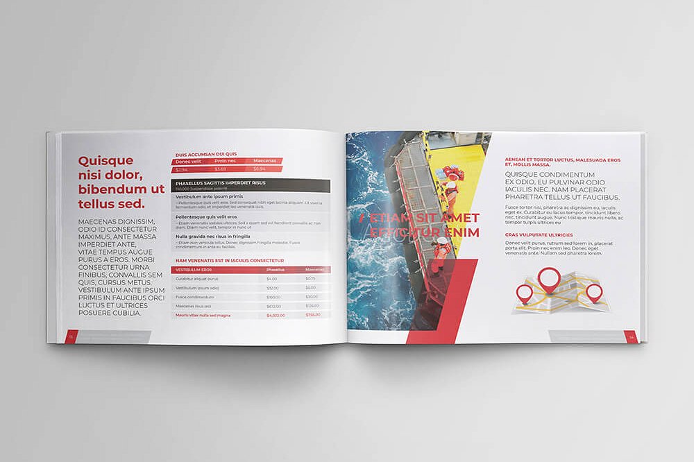 海上石油天然气公司宣传画册模板 Offshore Oil and Gas Booklet Design Template插图8