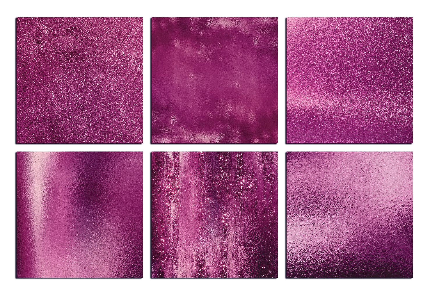 桃红色金箔闪烁发光背景纹理 Pink Foil And Glitter Textures插图2