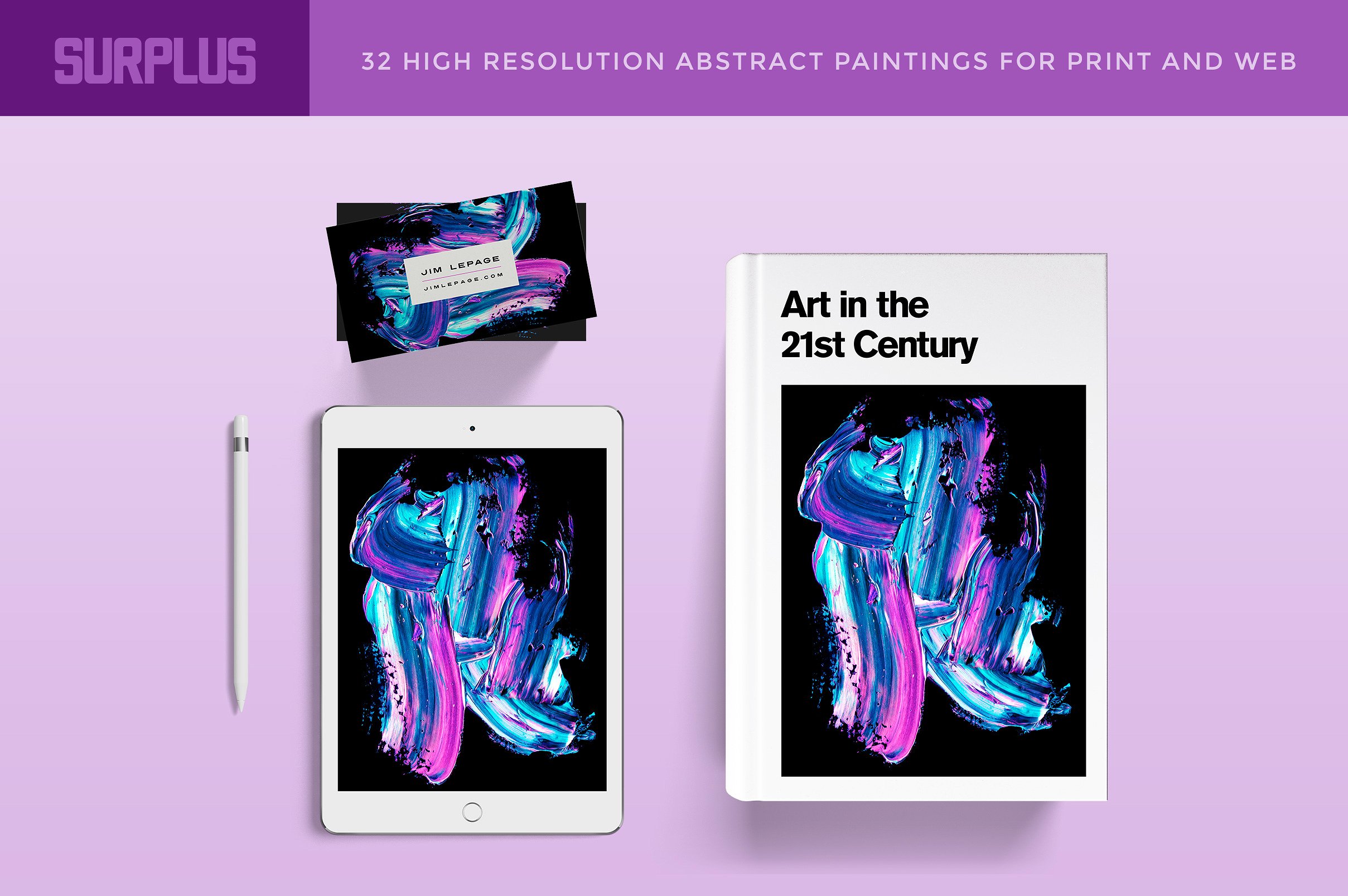 创意抽象纹理系列：抽象油漆霓虹灯亚克力效果的背景纹理 Surplus, Vol 2: 32 Paint Textures插图1