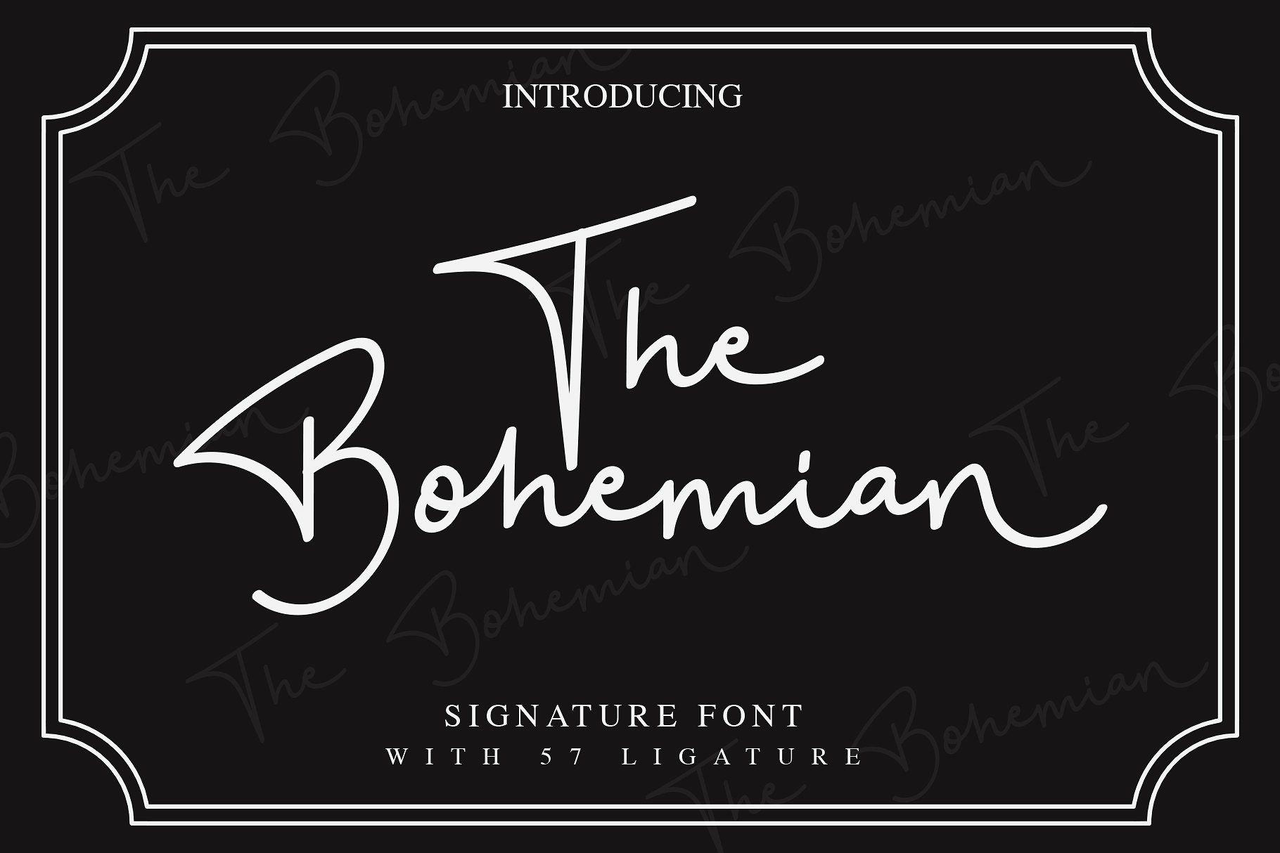 简单优雅波希米亚的风格签名字体 Simple And Elegant Bohemian Style Signature Font插图