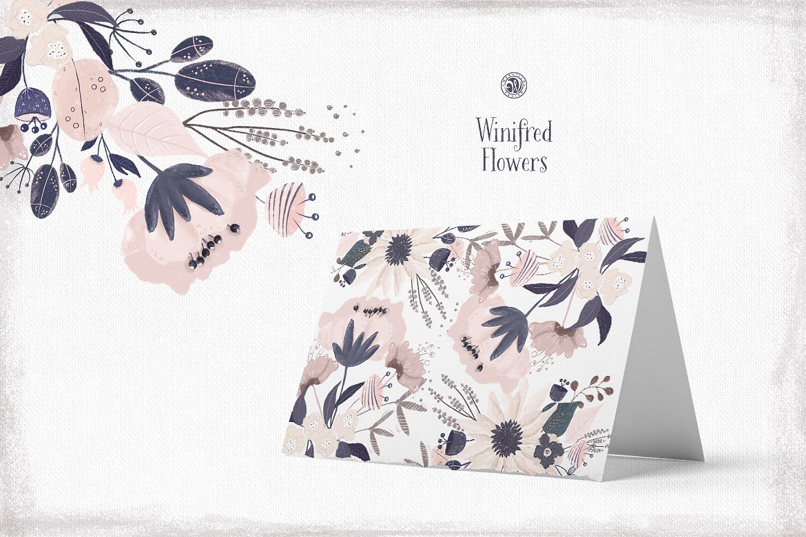 手绘花卉包装品牌印刷PNG图案 Hand-Painted Floral Packaging Brand Printing PNG Pattern插图4