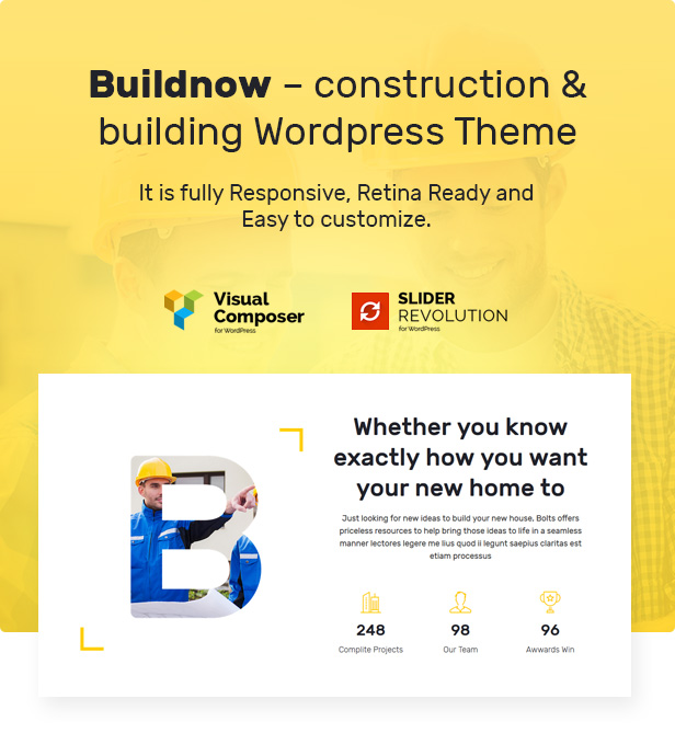 设计建造/建筑工程公司WordPress模板 Buildnow – Construction & Building WordPress Theme插图