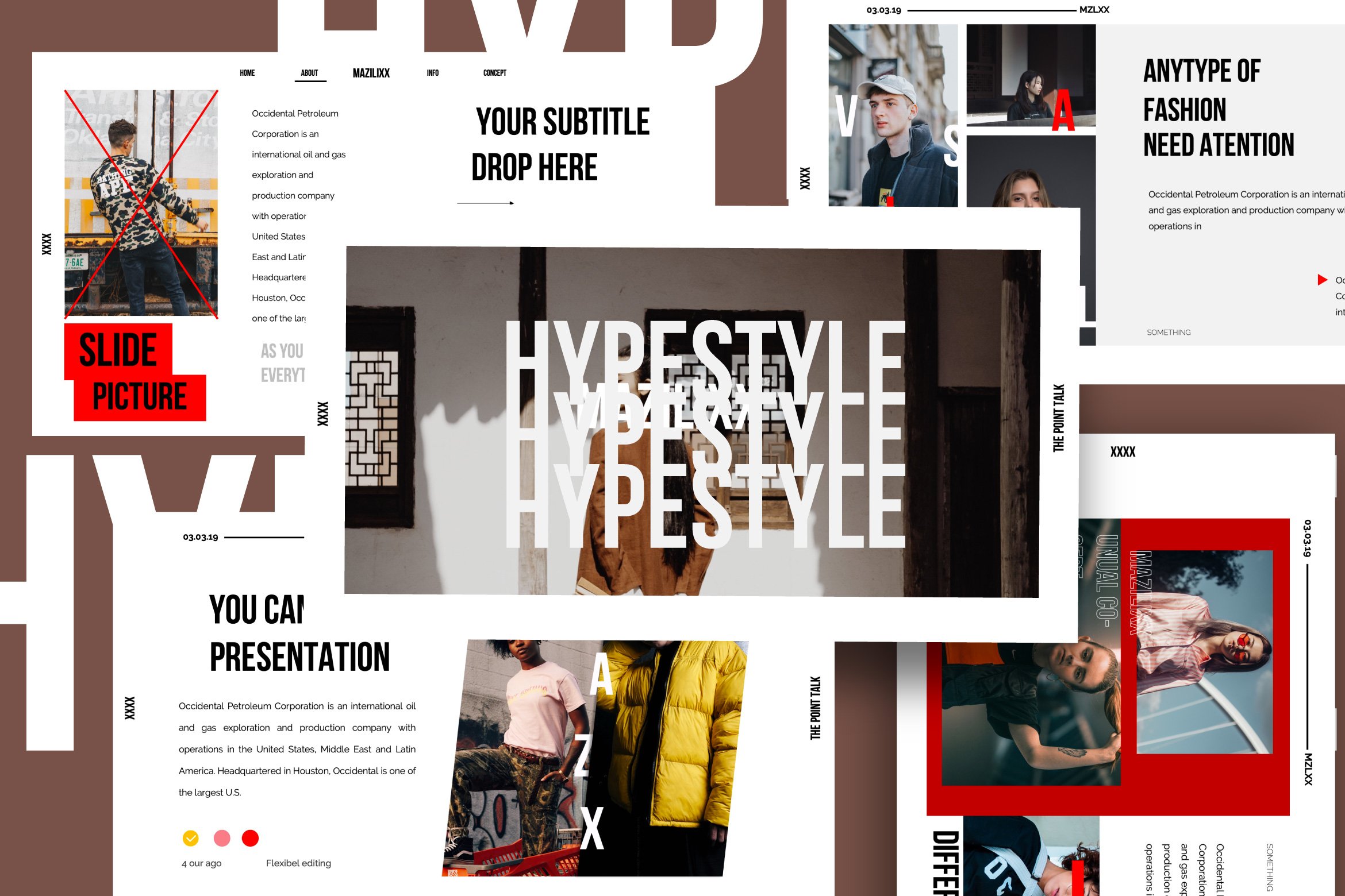 现代时尚服装品牌产品营销宣传展示PPT模板 HYPESTYLE – Powerpoint插图