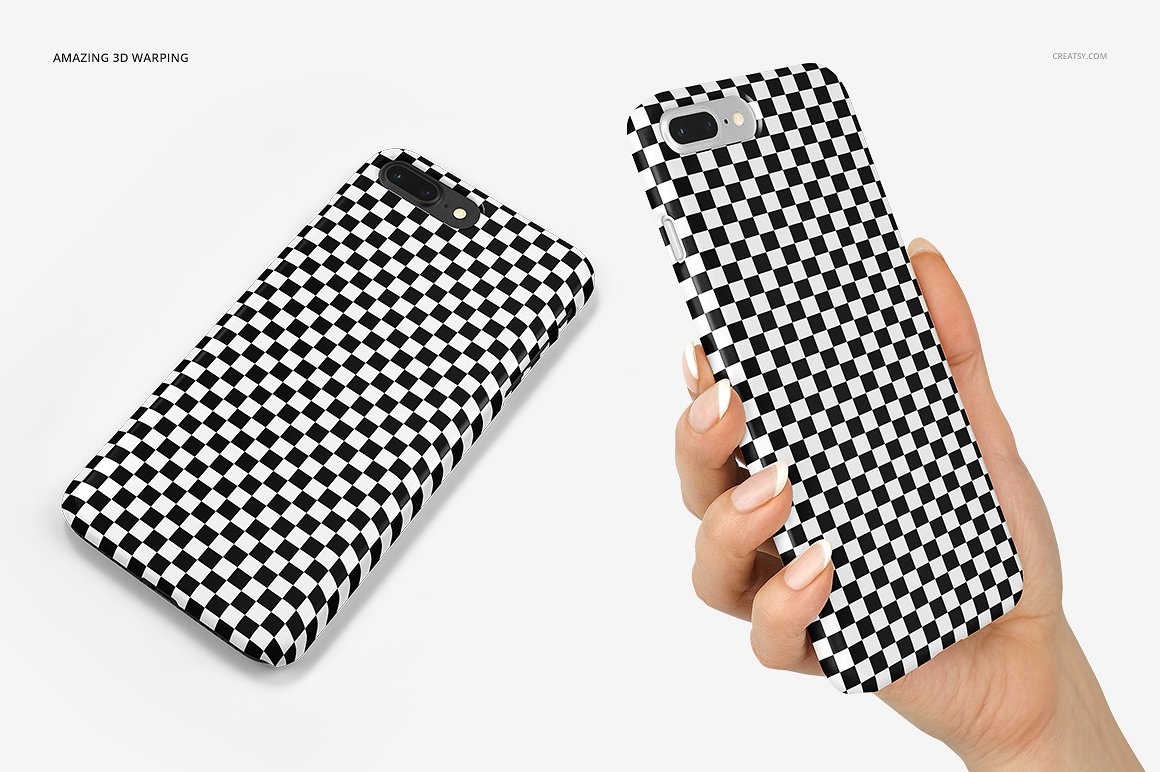 iPhone 7 Plus塑料手机壳设计展示样机 iPhone 7+ Plastic Case Mockup Set插图12