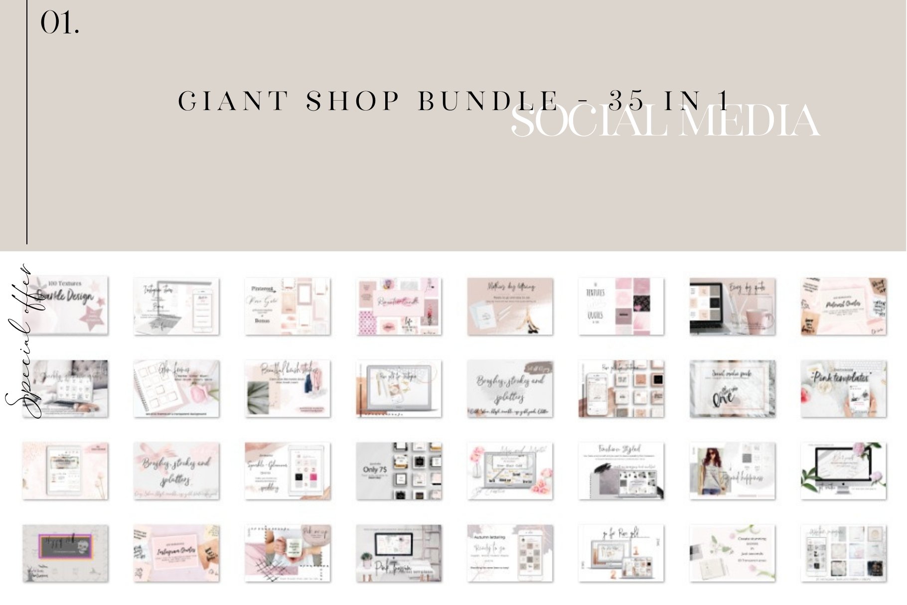 时尚时装营销品牌推广海报Instagram模板 Complete Shop Bundle + Updates插图1