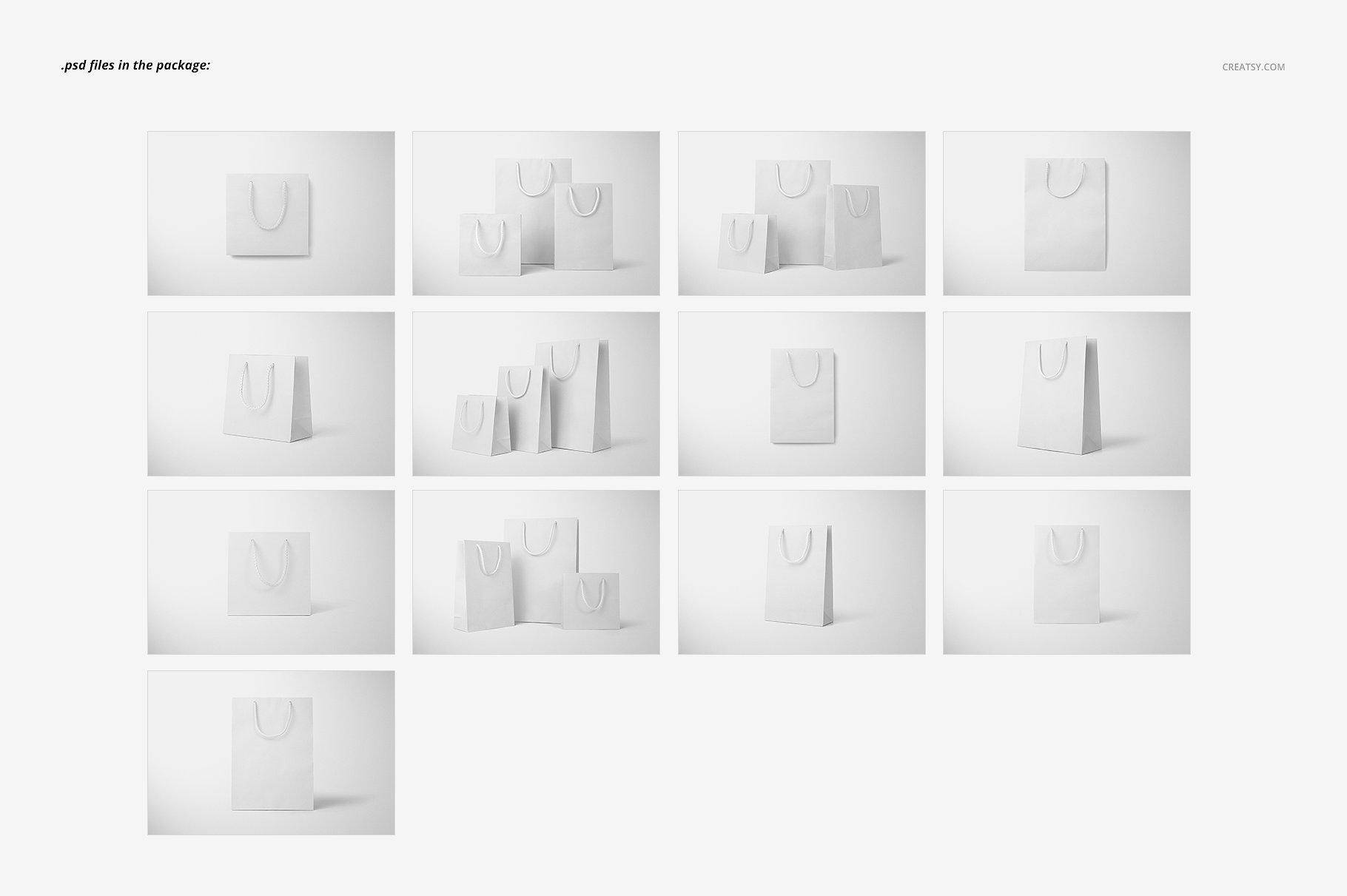 商场购物手提袋样机品牌设计提案PSD智能贴图模板 Paper Bags Mockup (gifting edition)插图2