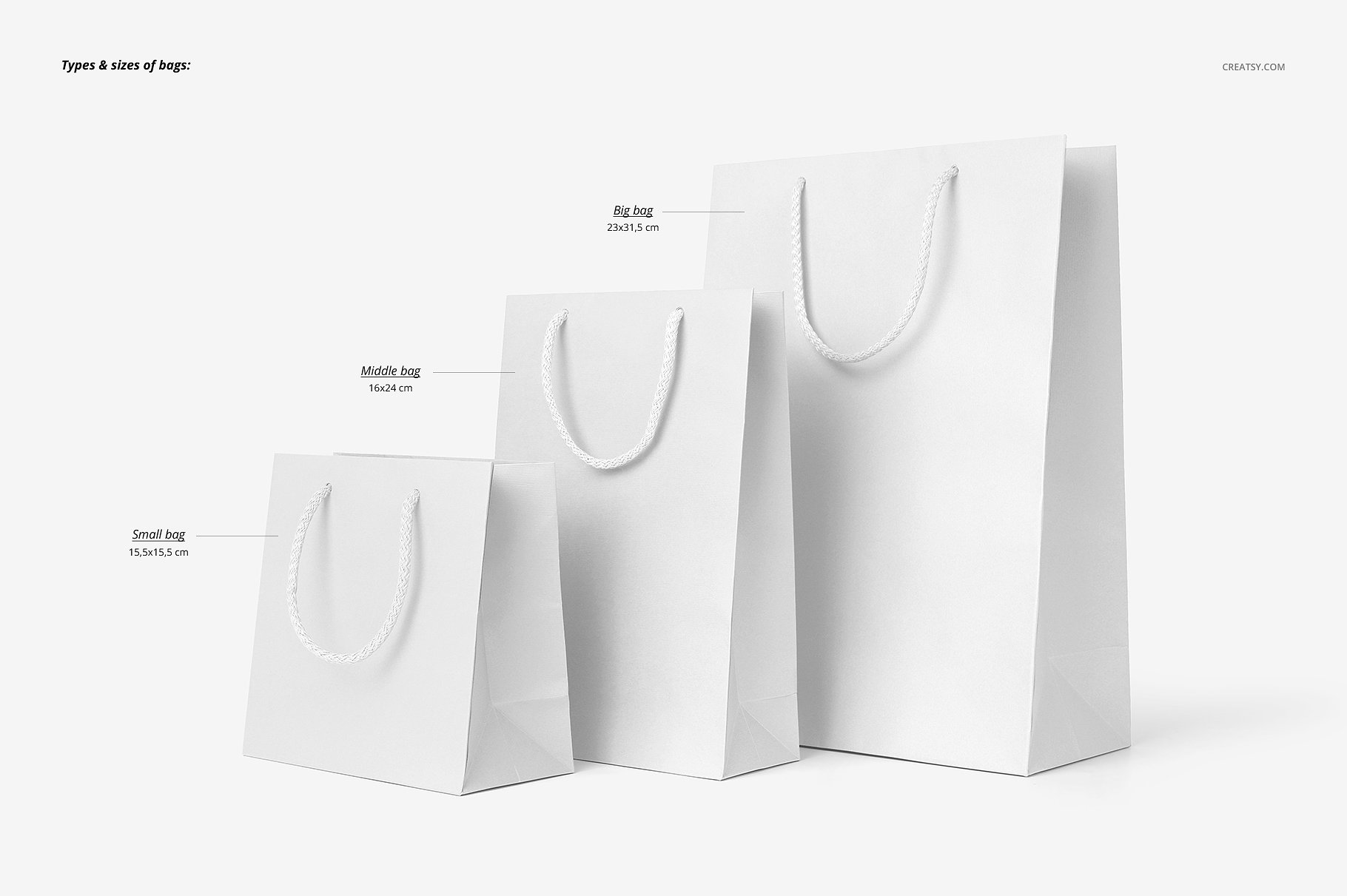 商场购物手提袋样机品牌设计提案PSD智能贴图模板 Paper Bags Mockup (gifting edition)插图4