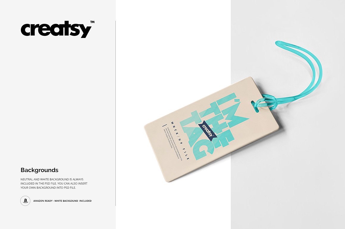 品牌设计提案办公文创工作证展示样机 Luggage Diaper Tag Mockup Set插图4