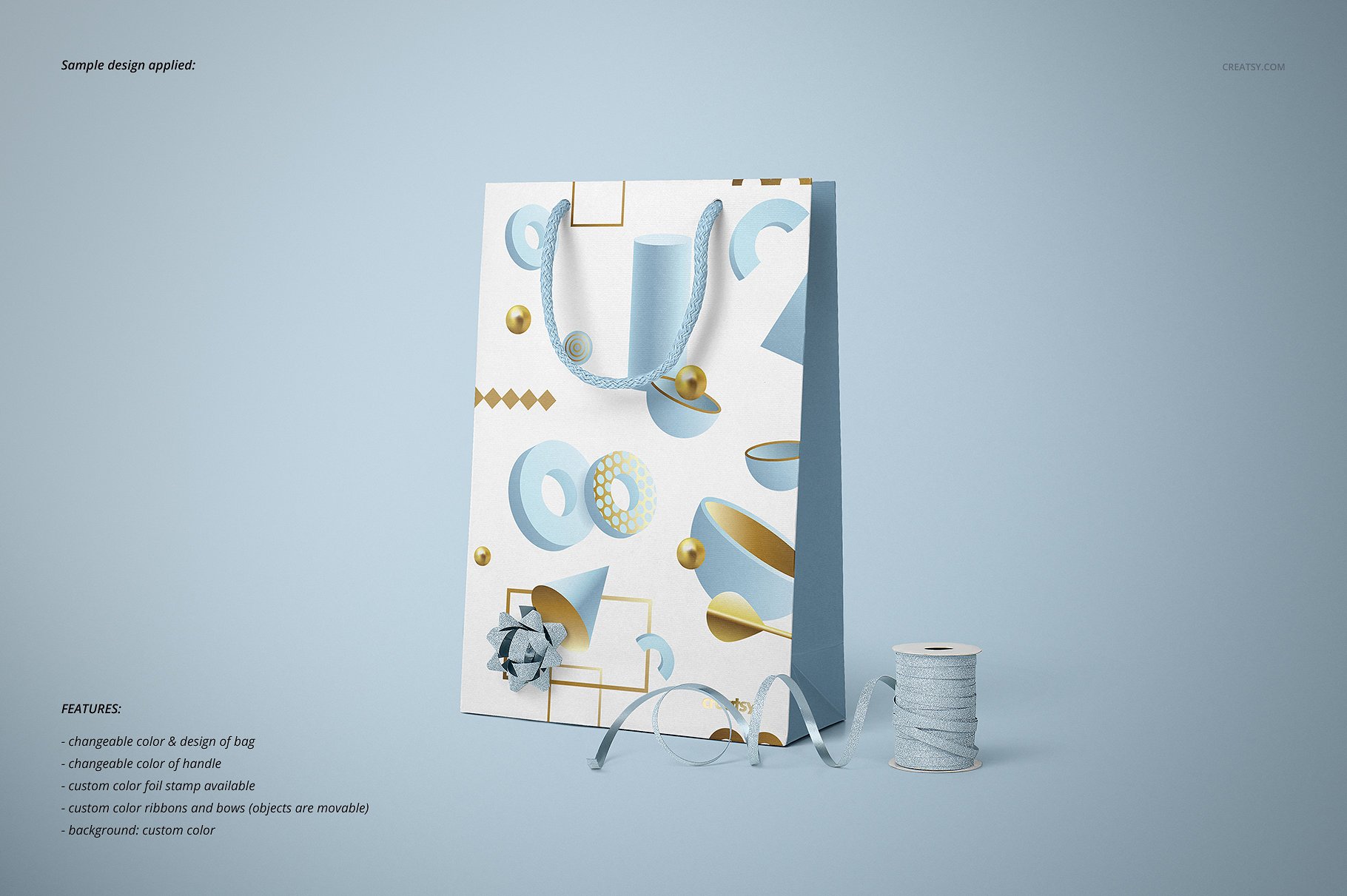 商场购物手提袋样机品牌设计提案PSD智能贴图模板 Paper Bags Mockup (gifting edition)插图15