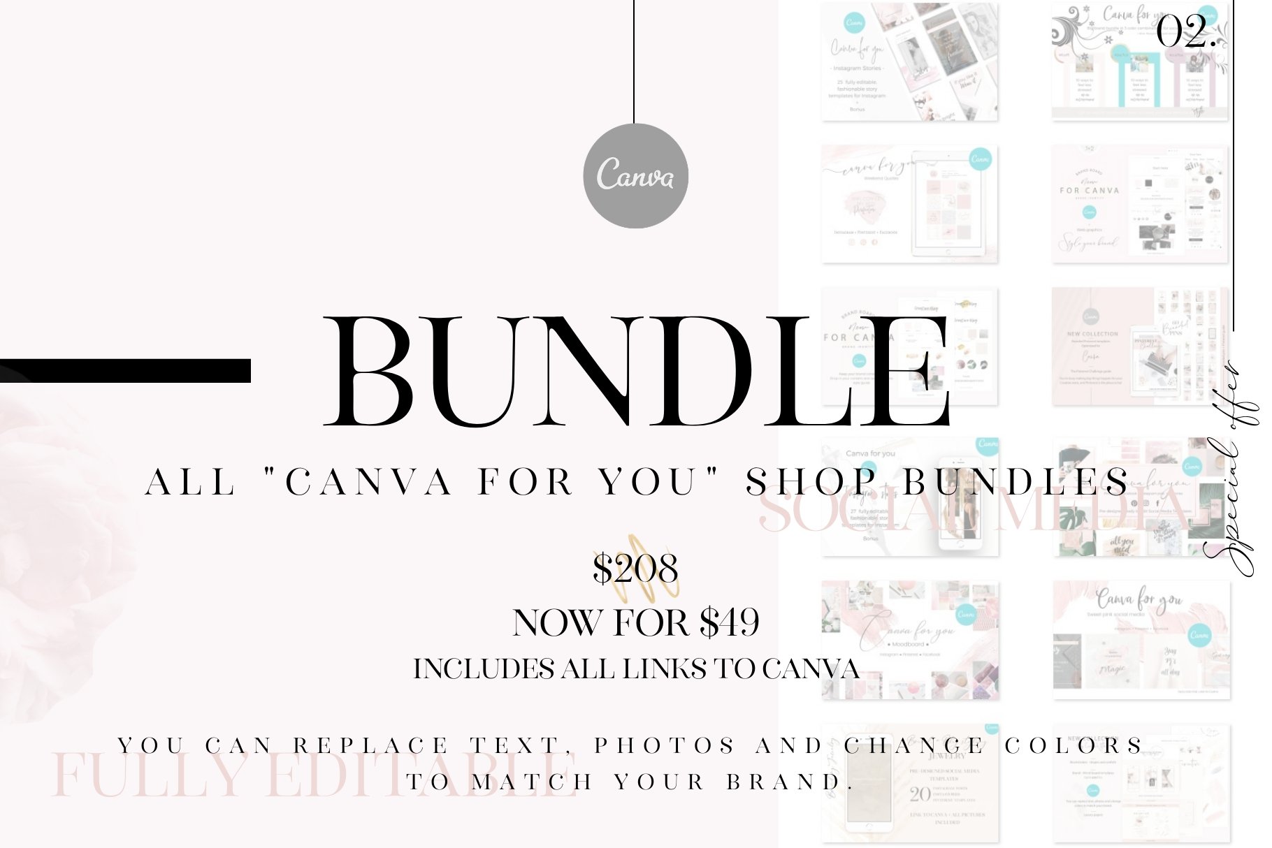 时尚时装营销品牌推广海报Instagram模板 Complete Shop Bundle + Updates插图4
