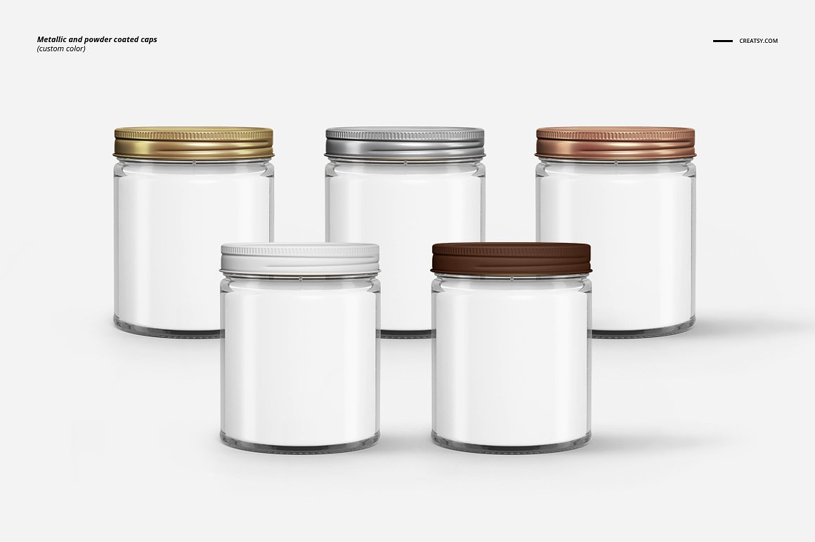 精致的蜡烛香薰玻璃杯包装设计展示样机品牌PSD智能贴图 Jar Candle Mockup Set插图8