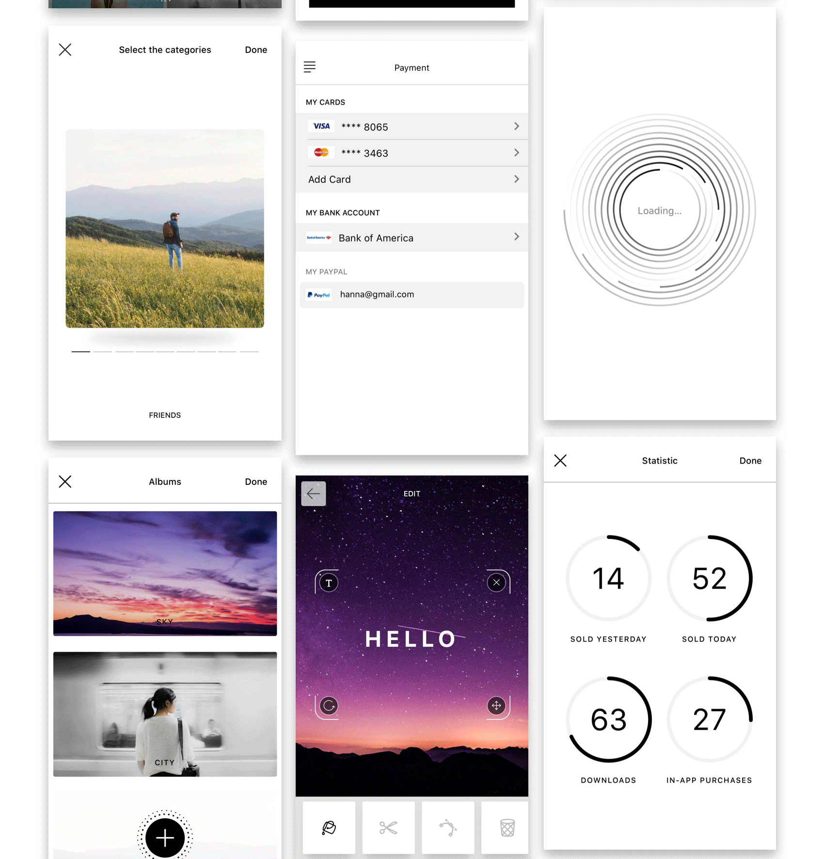 多用途手机应用 UI 套件 Hello UI Kit Mod. 2插图2