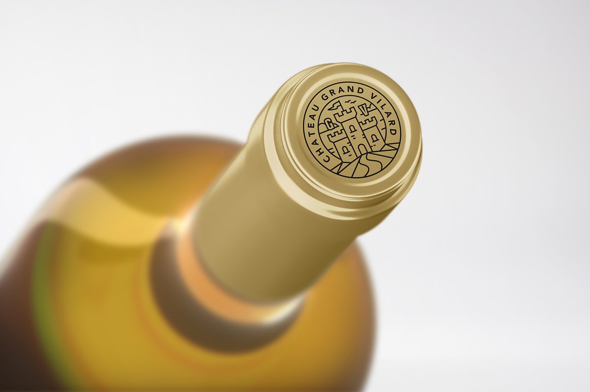 高端葡萄酒瓶贴品牌设计提案展示样机 Wine Packaging Mockups插图5