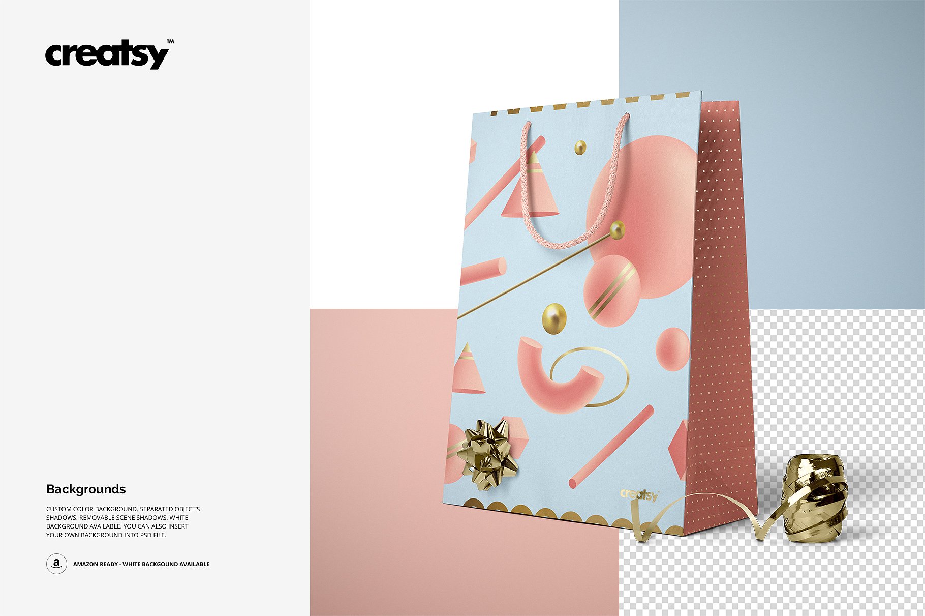 商场购物手提袋样机品牌设计提案PSD智能贴图模板 Paper Bags Mockup (gifting edition)插图21