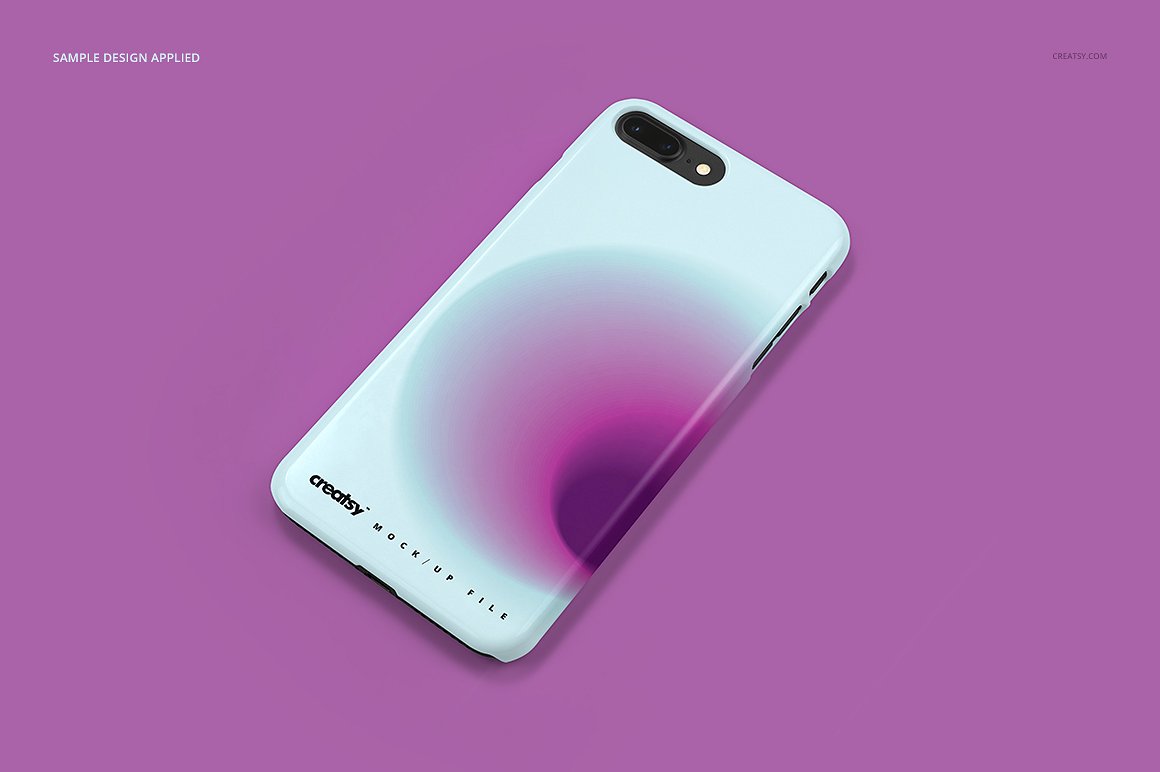 iPhone 7 Plus塑料手机壳设计展示样机 iPhone 7+ Plastic Case Mockup Set插图7