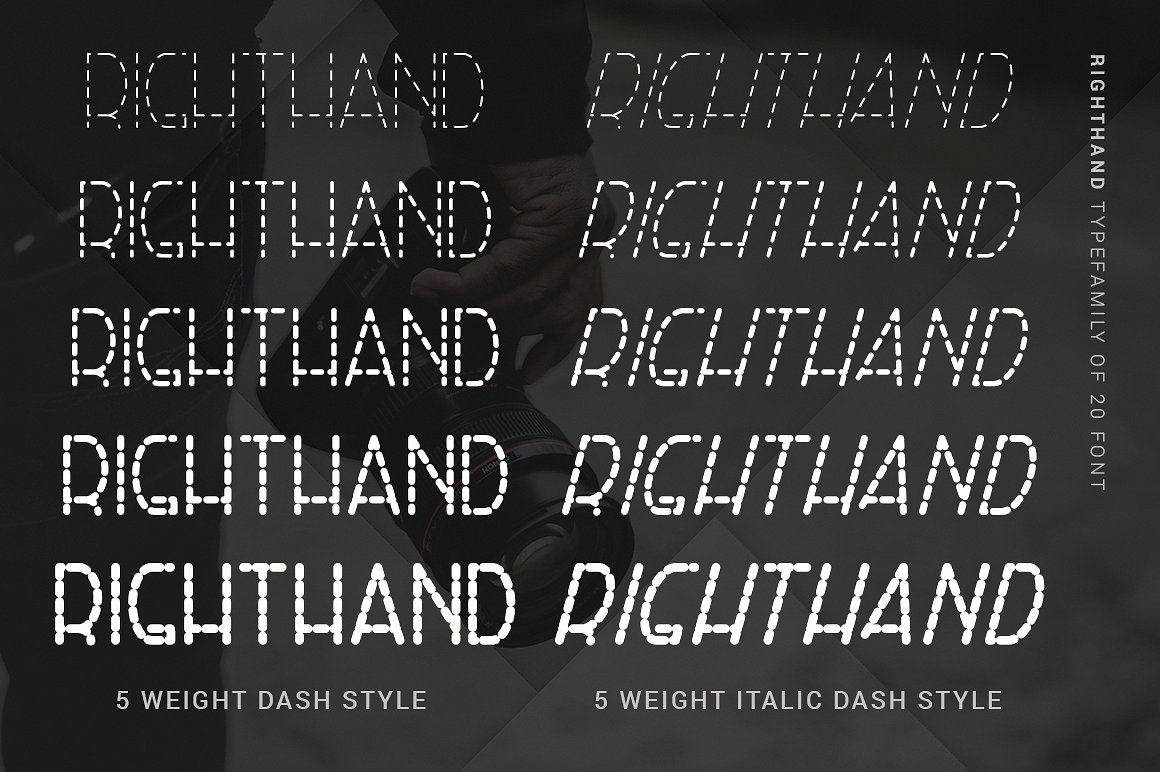 现代无衬线与单线风格强大的字体 RightHand – 20 Fonts Included插图2