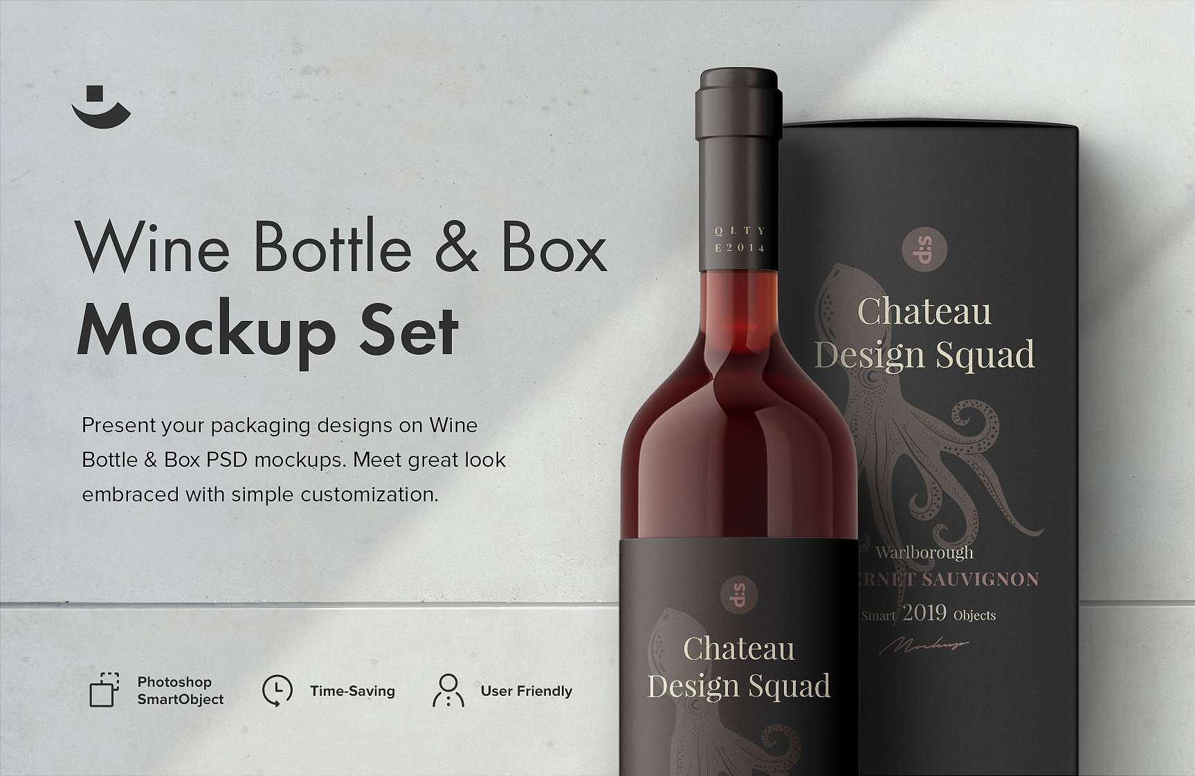 高档葡萄酒红酒包装瓶贴样机 Essential Wine Bottle Mockup Set插图