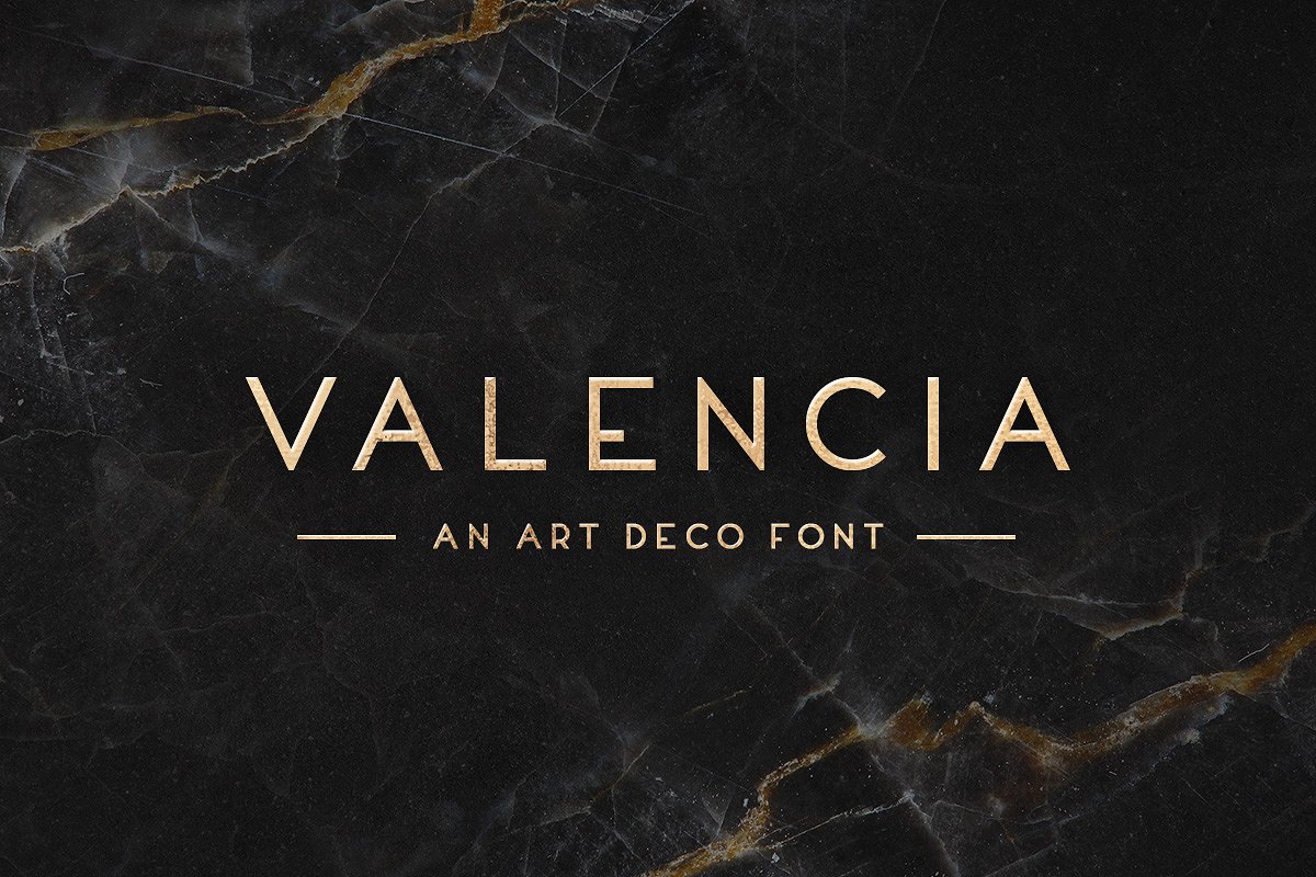 高端品牌装饰几何字体 Valencia Typeface Font插图
