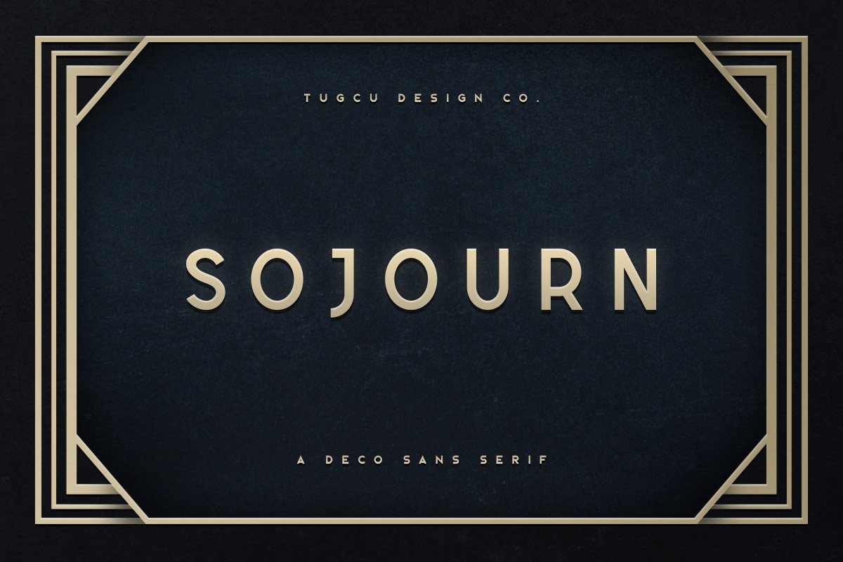 复古时尚珠宝艺术装饰字体 Sojourn Typeface Font插图
