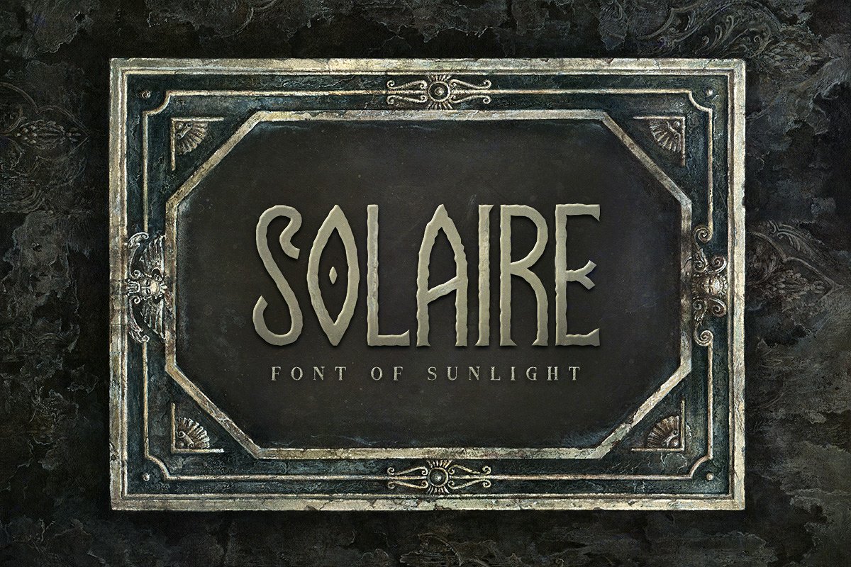 神秘游戏魔法中世纪哥特式字体 Solaire Typeface Font插图