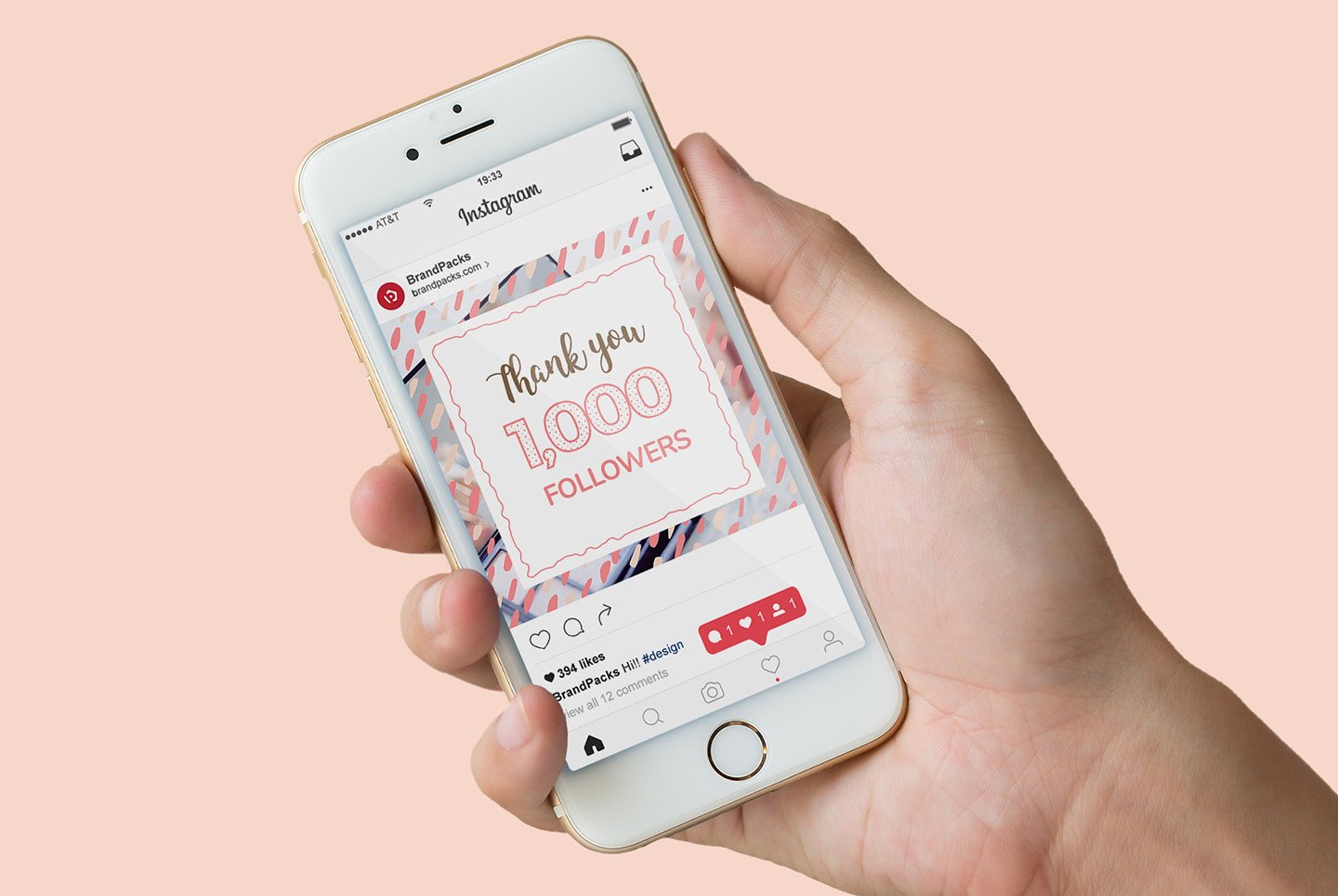 粉色系女性化妆品服装电商营销海报Instagram模板 Social Media Templates Pack Vol.5插图3