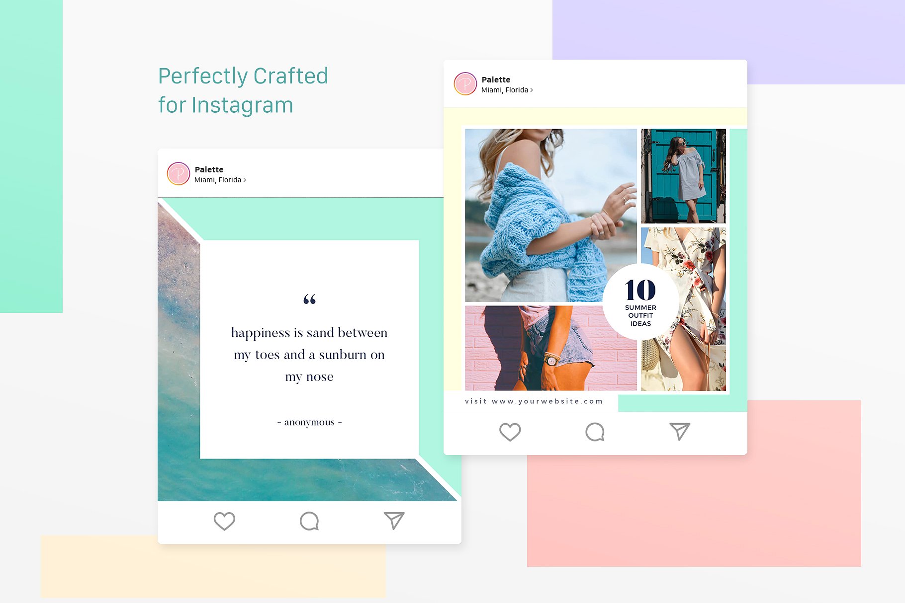 女性服装摄影促销电商广告设计Instagram模板 Instagram Pack – Palette插图6