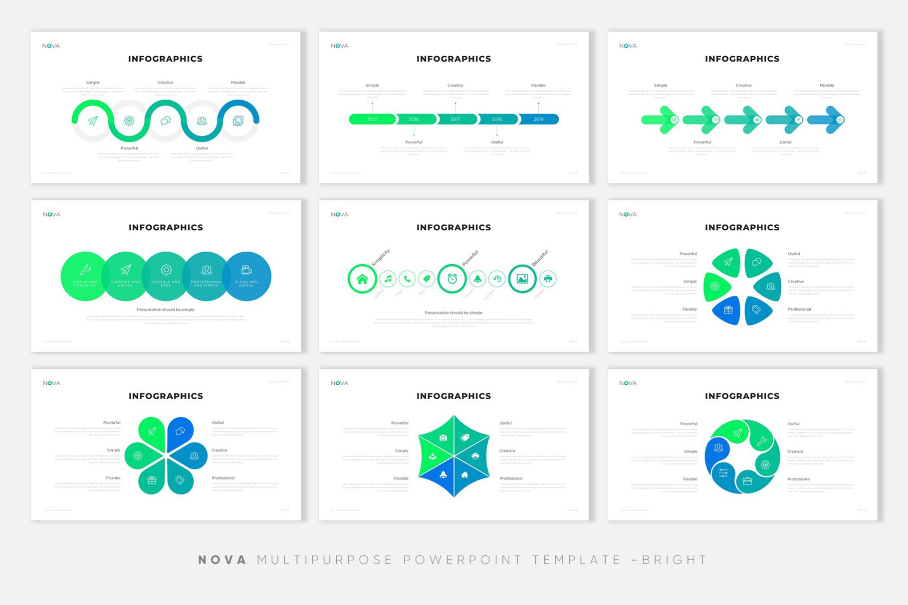 极简公司介绍项目业务策划PPT模板 NOVA Creative PowerPoint Template插图9