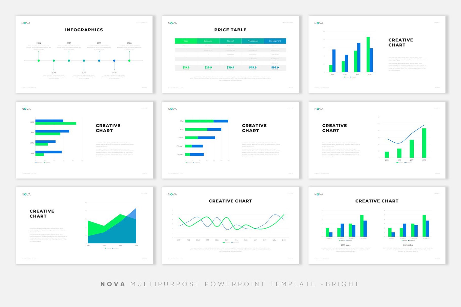 极简公司介绍项目业务策划PPT模板 NOVA Creative PowerPoint Template插图10