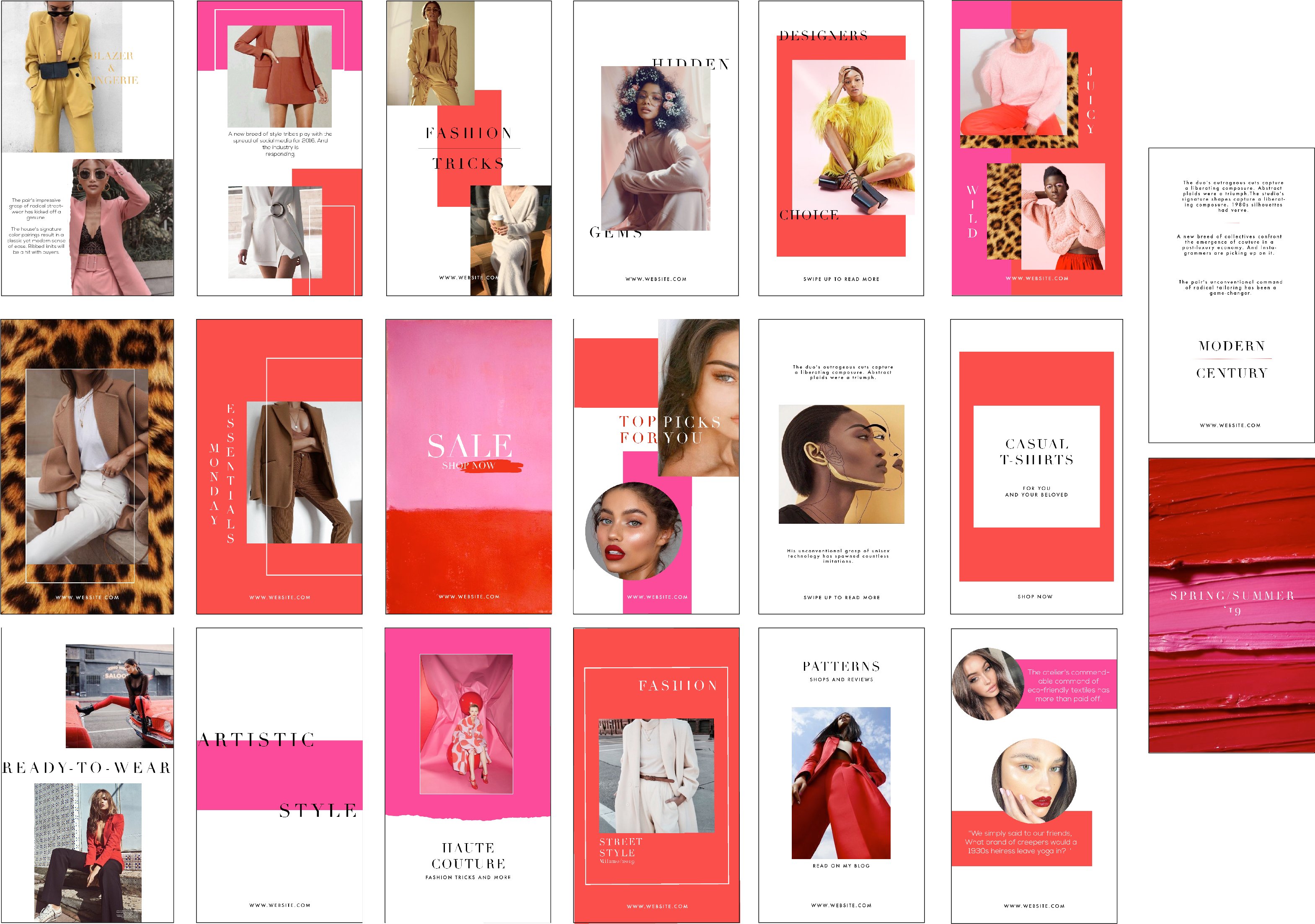 色彩鲜明的服装电商营销广告海报Instagram模板 ANIMATED Instagram Stories Set插图2