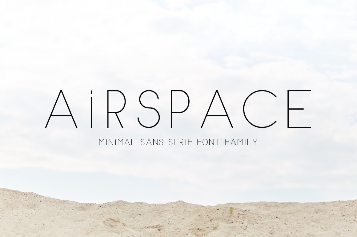 时尚极简徽标海报主题无衬线字体 AIRSPACE | Minimal Sans Serif Font插图