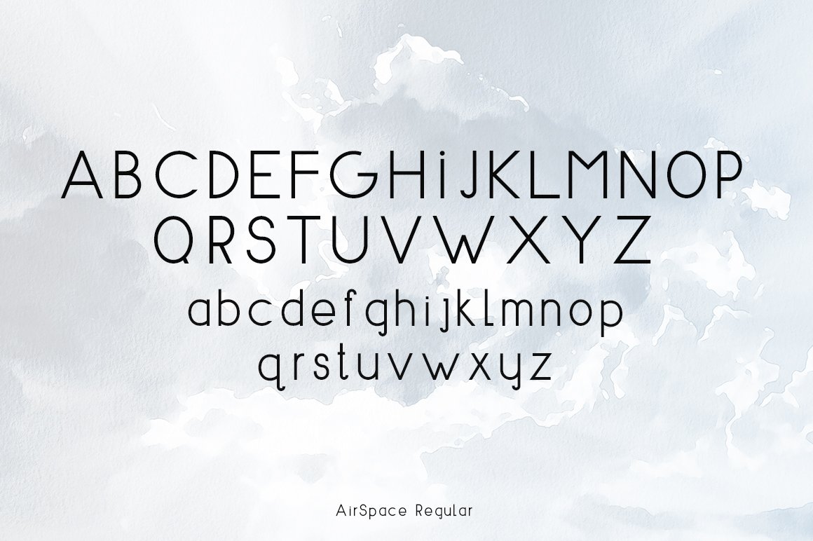 时尚极简徽标海报主题无衬线字体 AIRSPACE | Minimal Sans Serif Font插图1
