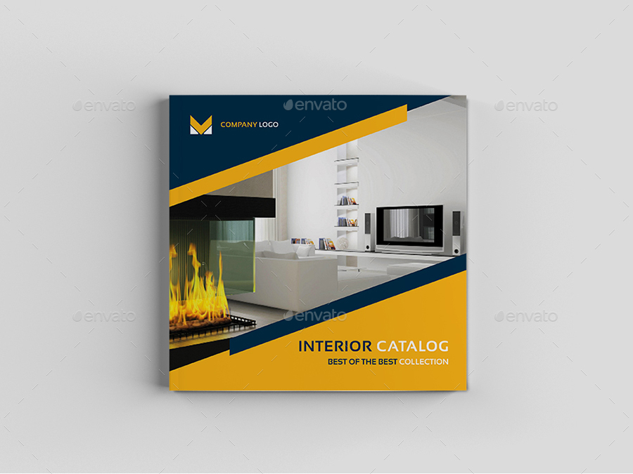 家居设计家具展示INDD画册模板 Square Interior Catalogue Brochure插图2