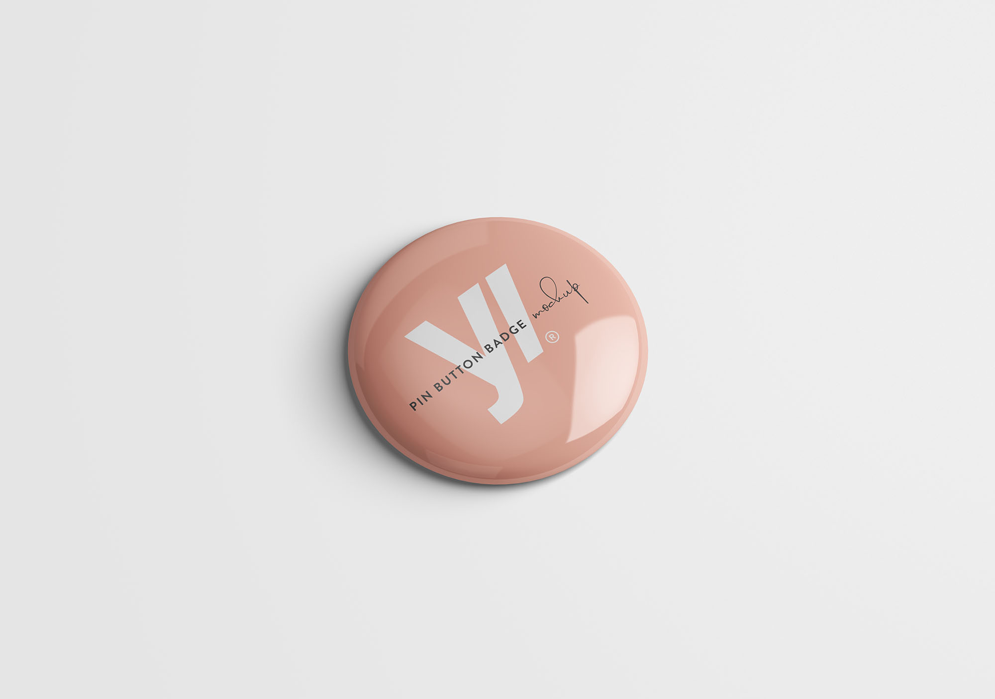 品牌设计提案高级针胸章展示样机 Pin Button Badge Mockup插图1
