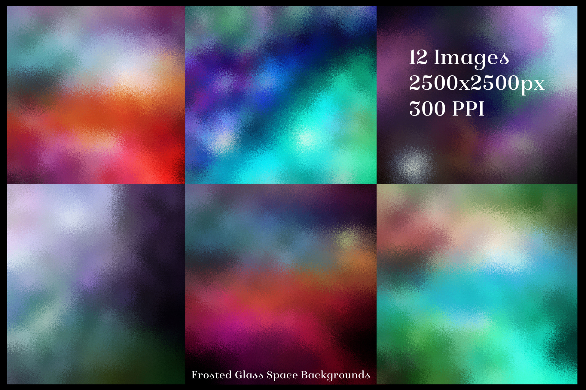 磨砂玻璃质感背景纹理集 Frosted Glass Space Backgrounds插图1