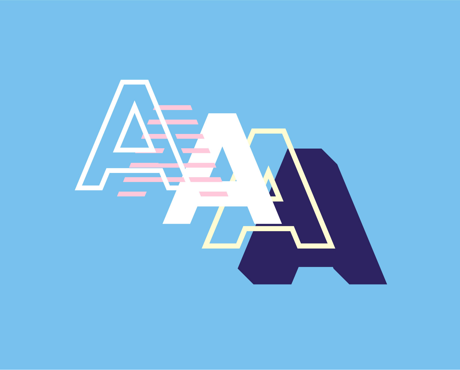 现代时尚3D立体无衬线字体 Aemstel Layered sans serif Font插图1