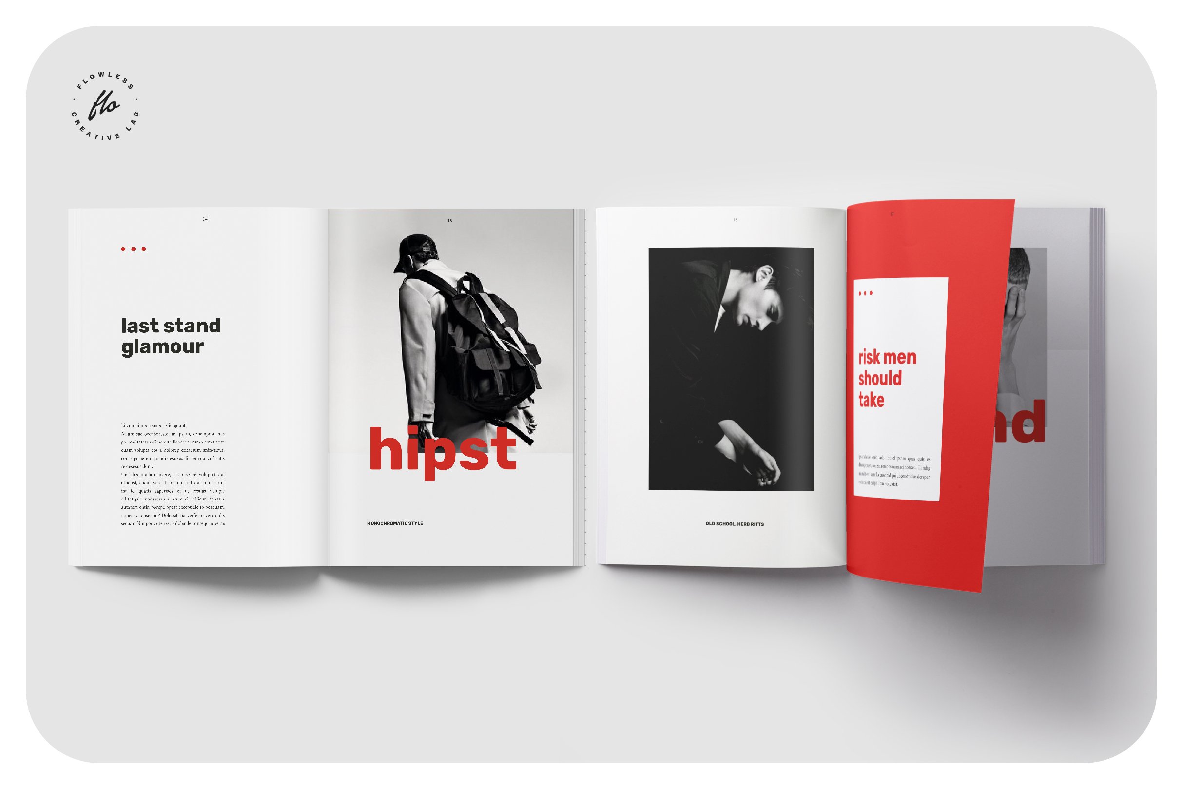 极简A4男士服装营销INDD画册模板 HIPST Menswear Lookbook Catalog插图3