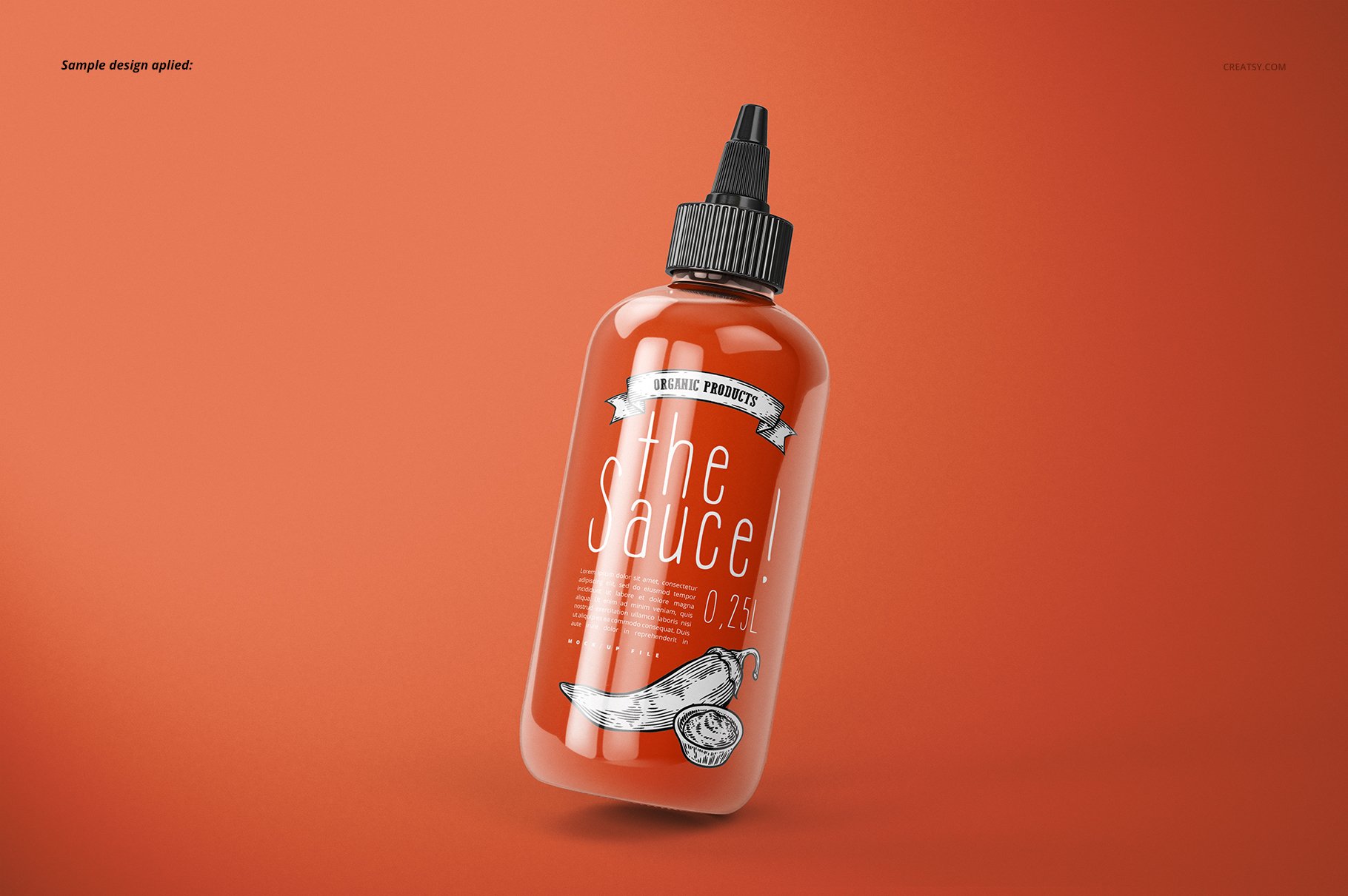 厨房调料沙拉酱番茄酱酱油瓶展示样机 Sauce Bottle Mockup Set插图6
