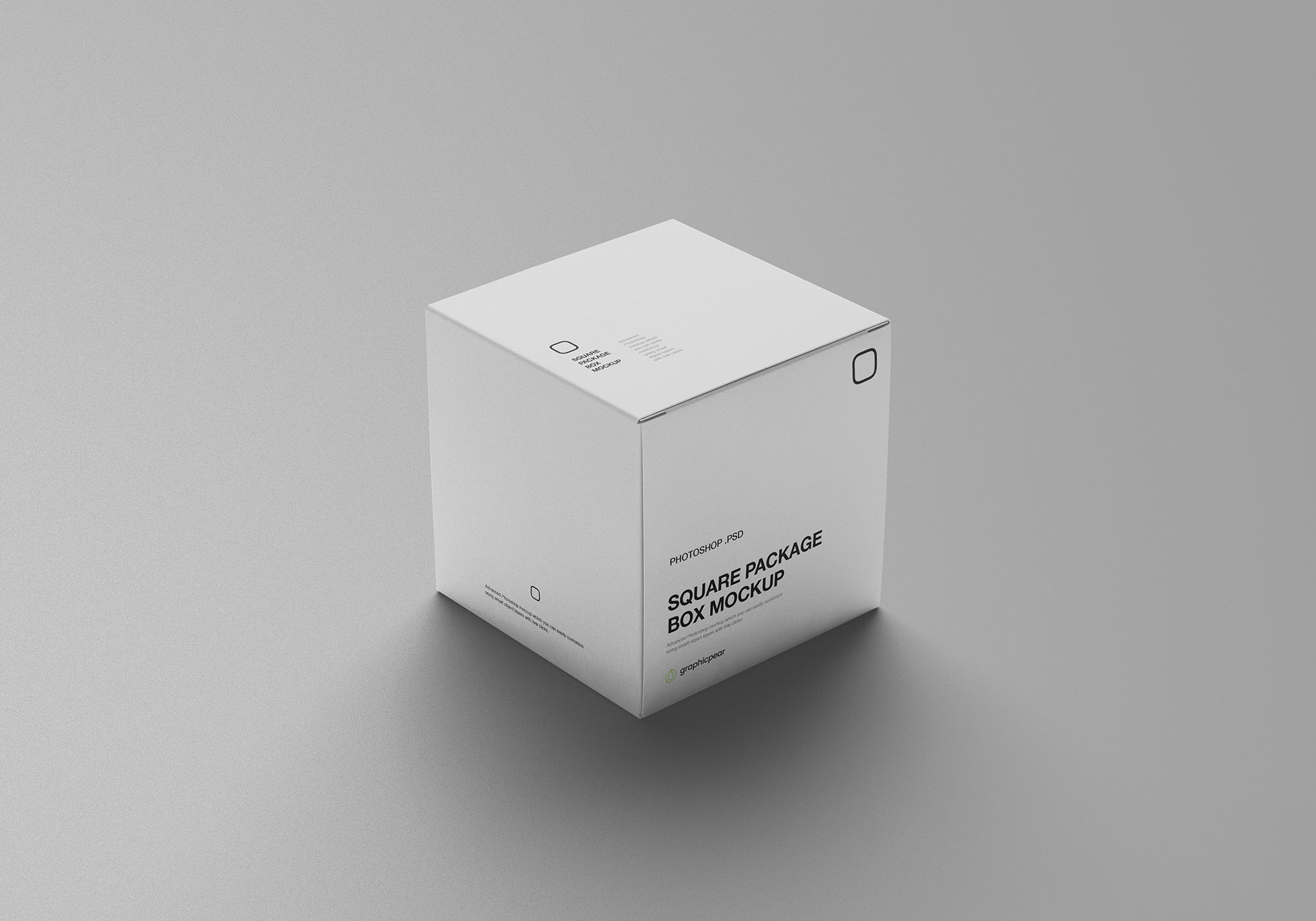方形产品包装设计提案展示样机PSD智能贴图模板 Square Package Box Mockup插图3